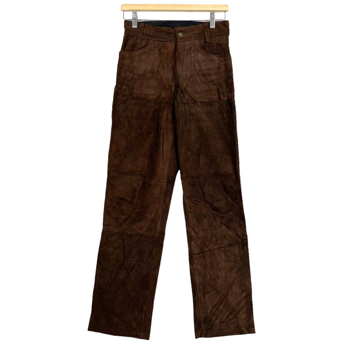 Leather × Vanson Leathers 💥VANSON DARK BROWN SUEDE LEATHER PANT Size US 28 / EU 44 - 1 Thumbnail