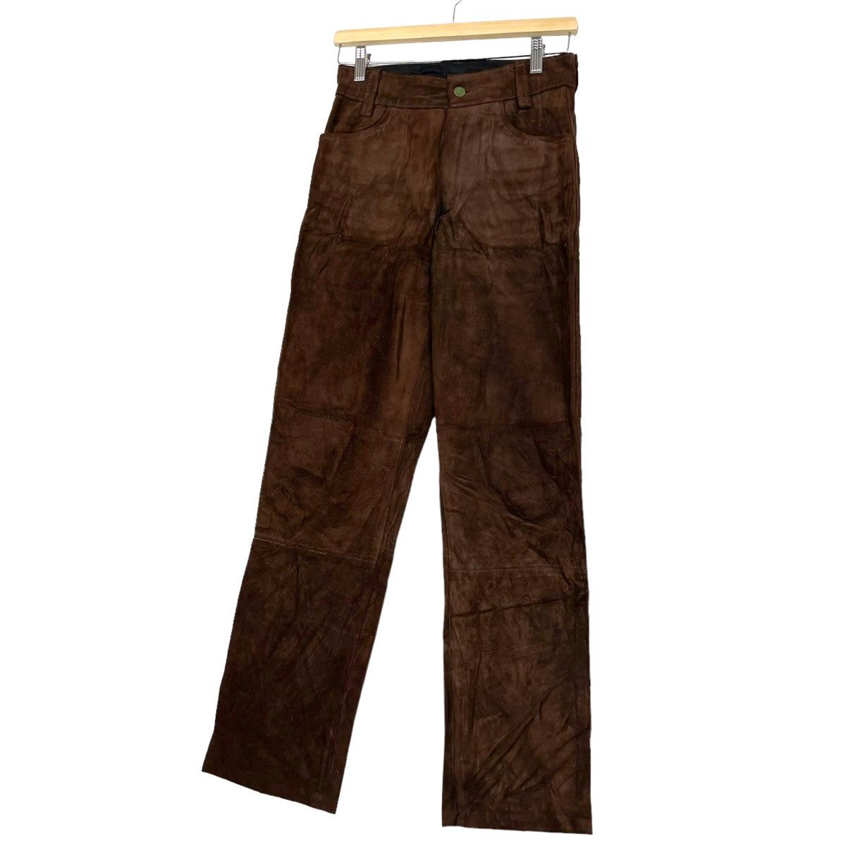 Leather × Vanson Leathers 💥VANSON DARK BROWN SUEDE LEATHER PANT Size US 28 / EU 44 - 2 Thumbnail