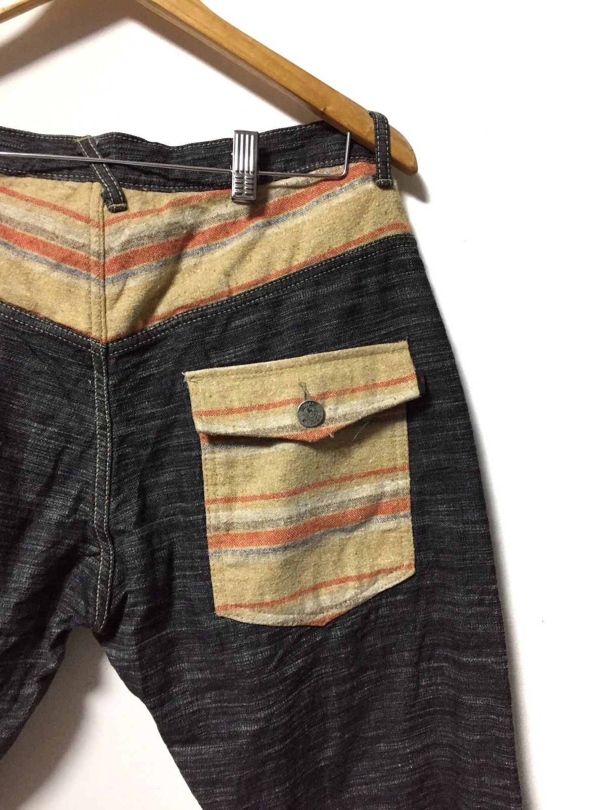 Japanese Brand × Tornado Mart Wild Khakis Pachwork Denim Jeans Size US 32 / EU 48 - 2 Thumbnail