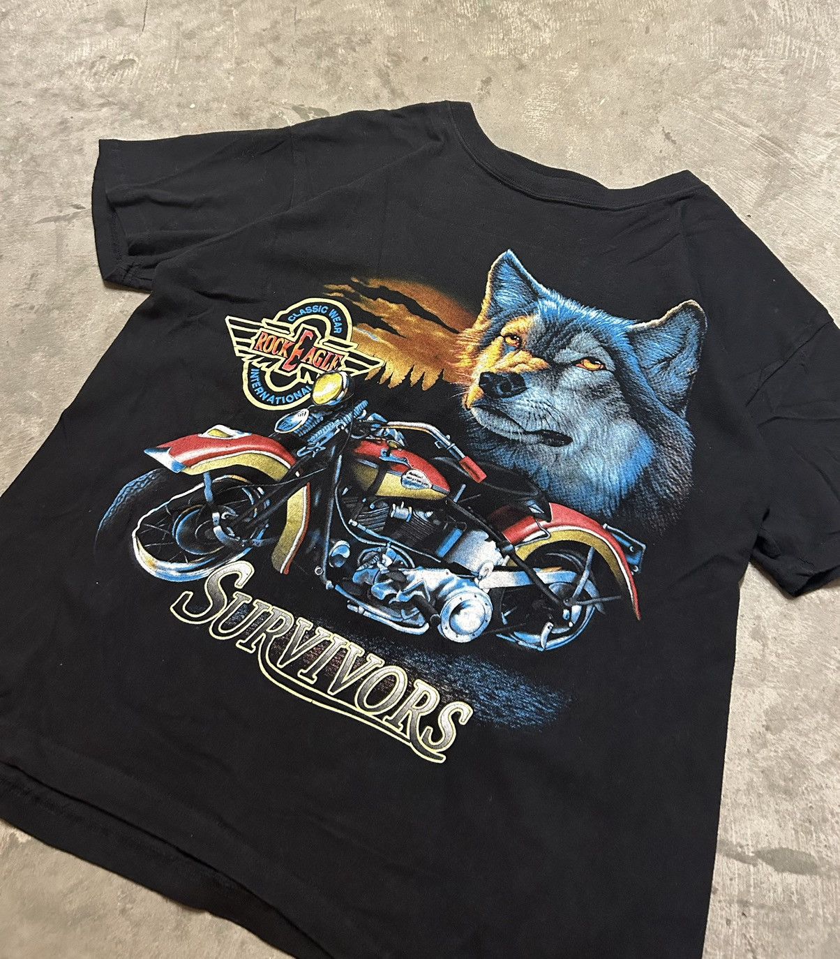 Vintage Survivors Motorbike Wolf Harley Davidson Type T Shirt | Grailed