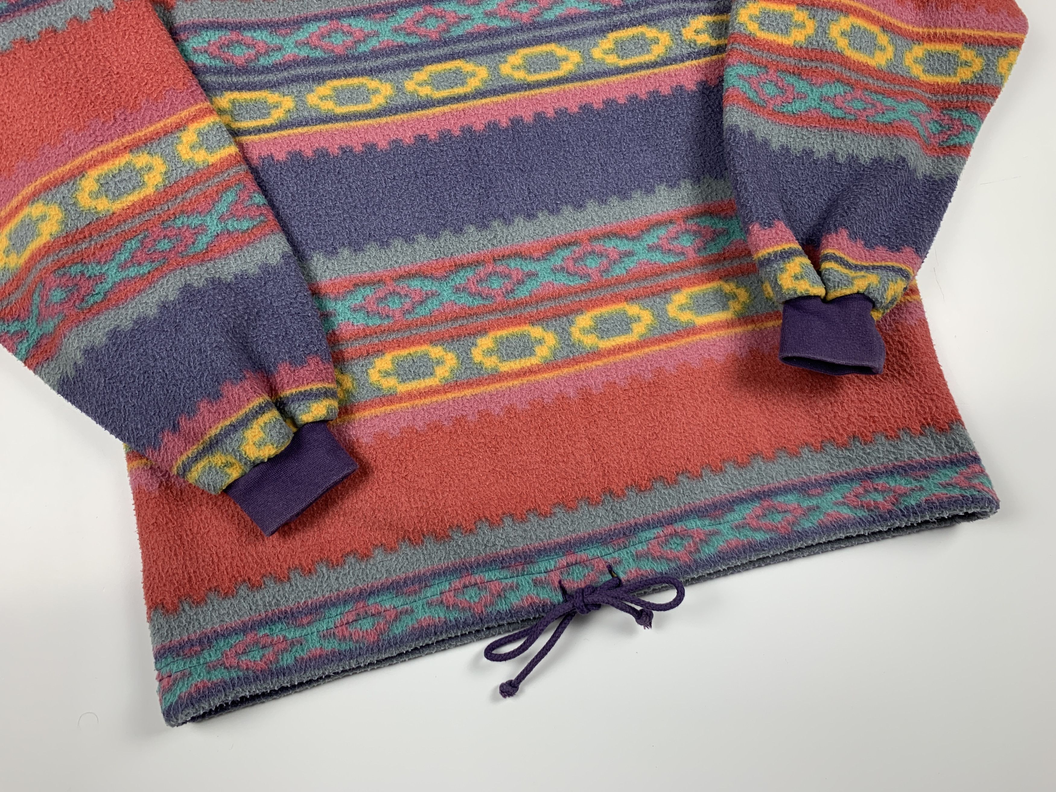Vintage 90's Outborn Vintage Aztec Fleece Sweater Size US M / EU 48-50 / 2 - 3 Thumbnail