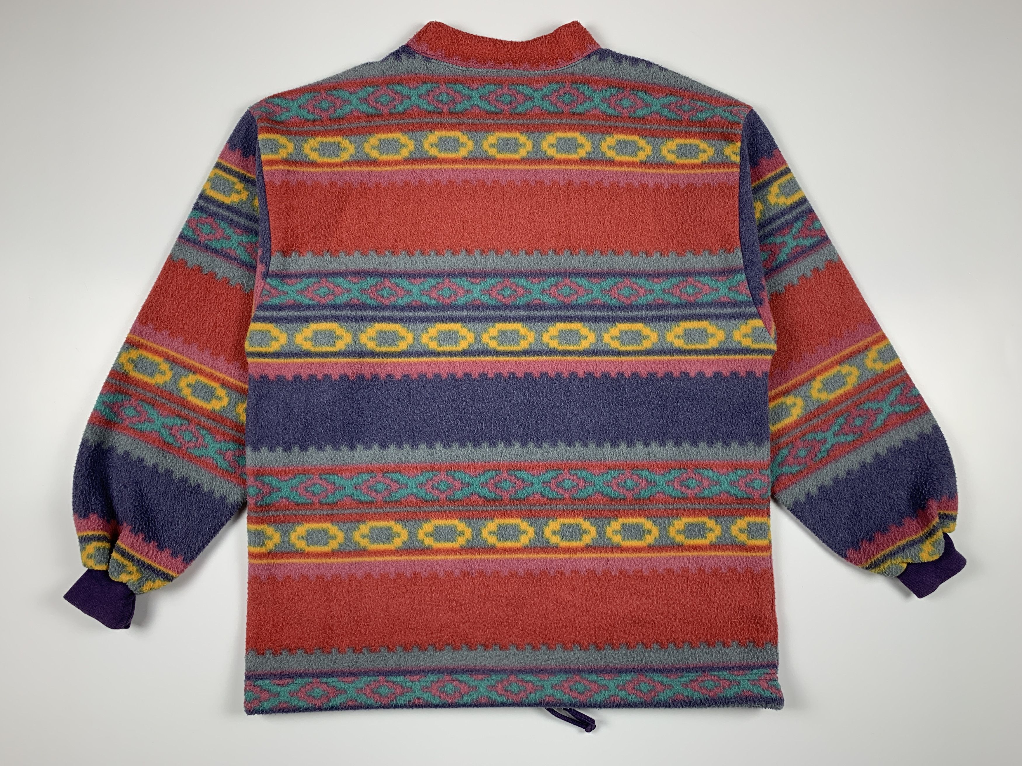 Vintage 90's Outborn Vintage Aztec Fleece Sweater Size US M / EU 48-50 / 2 - 5 Thumbnail