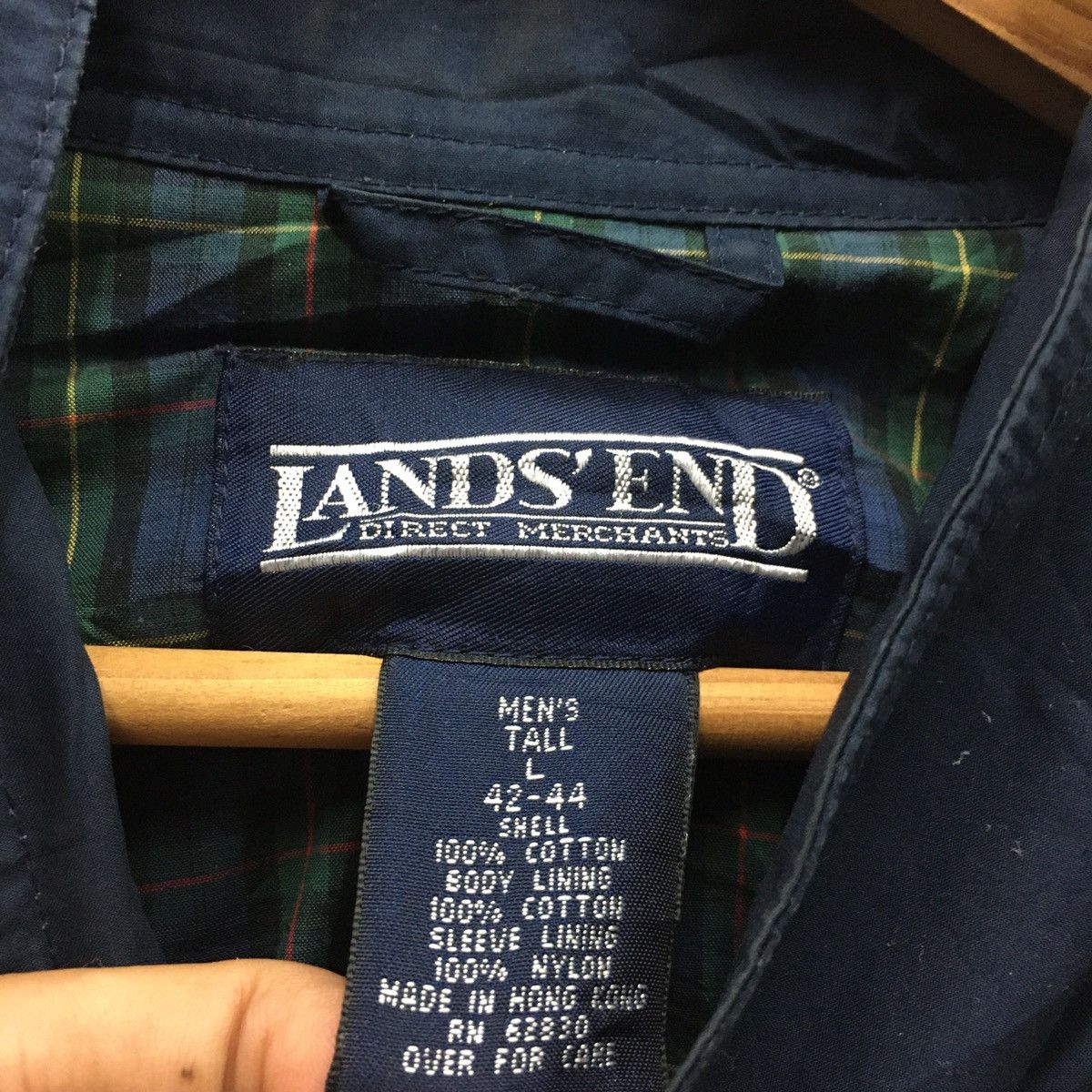 Lands' End × Vintage Vintage Lands End Navy Jacket Windbreaker Outwear Navy Style Size US L / EU 52-54 / 3 - 8 Thumbnail