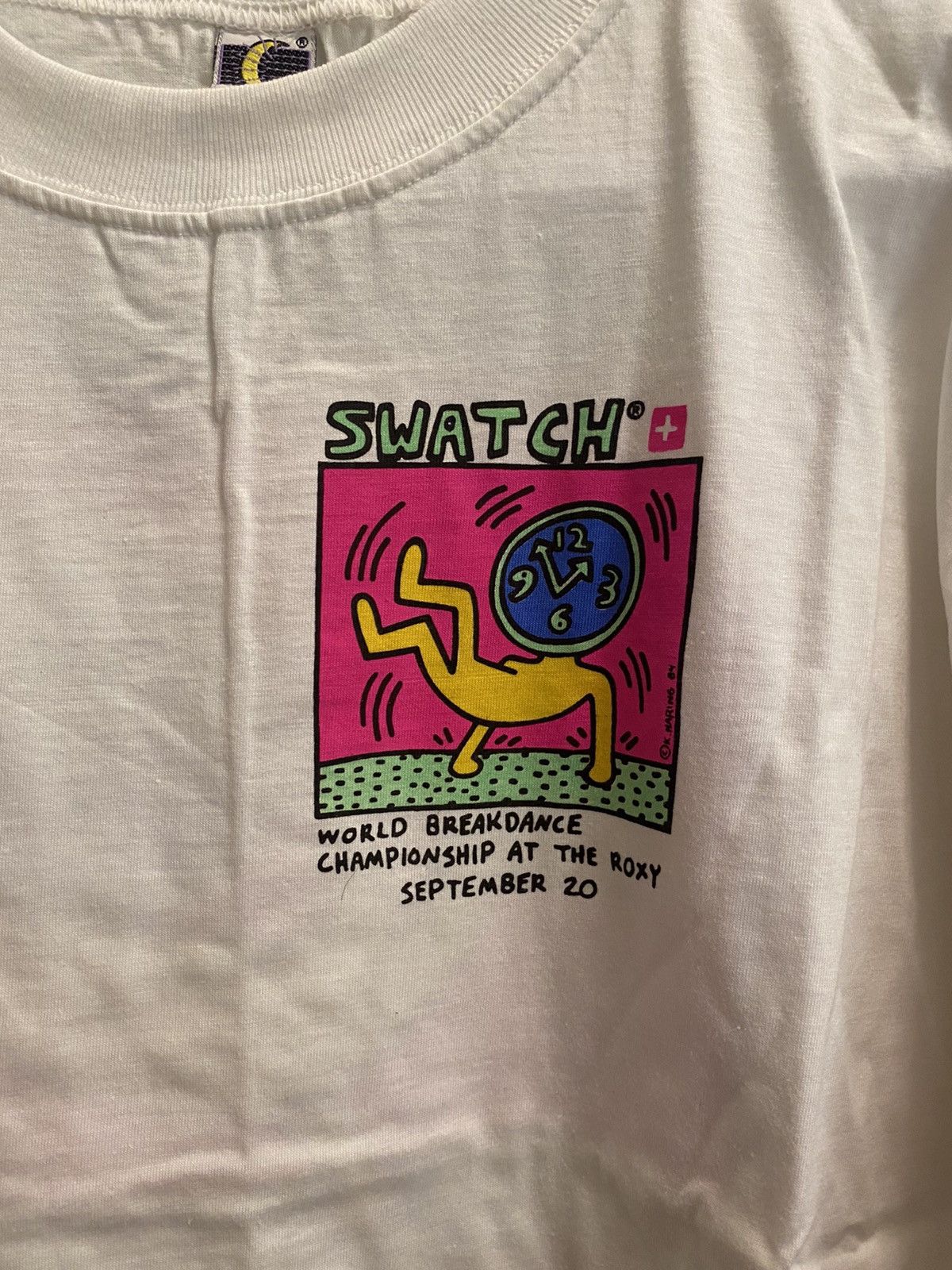 Keith Haring × Vintage Vintage 90s Keith Haring Swatch Shirt Rare Size US XL / EU 56 / 4 - 2 Thumbnail