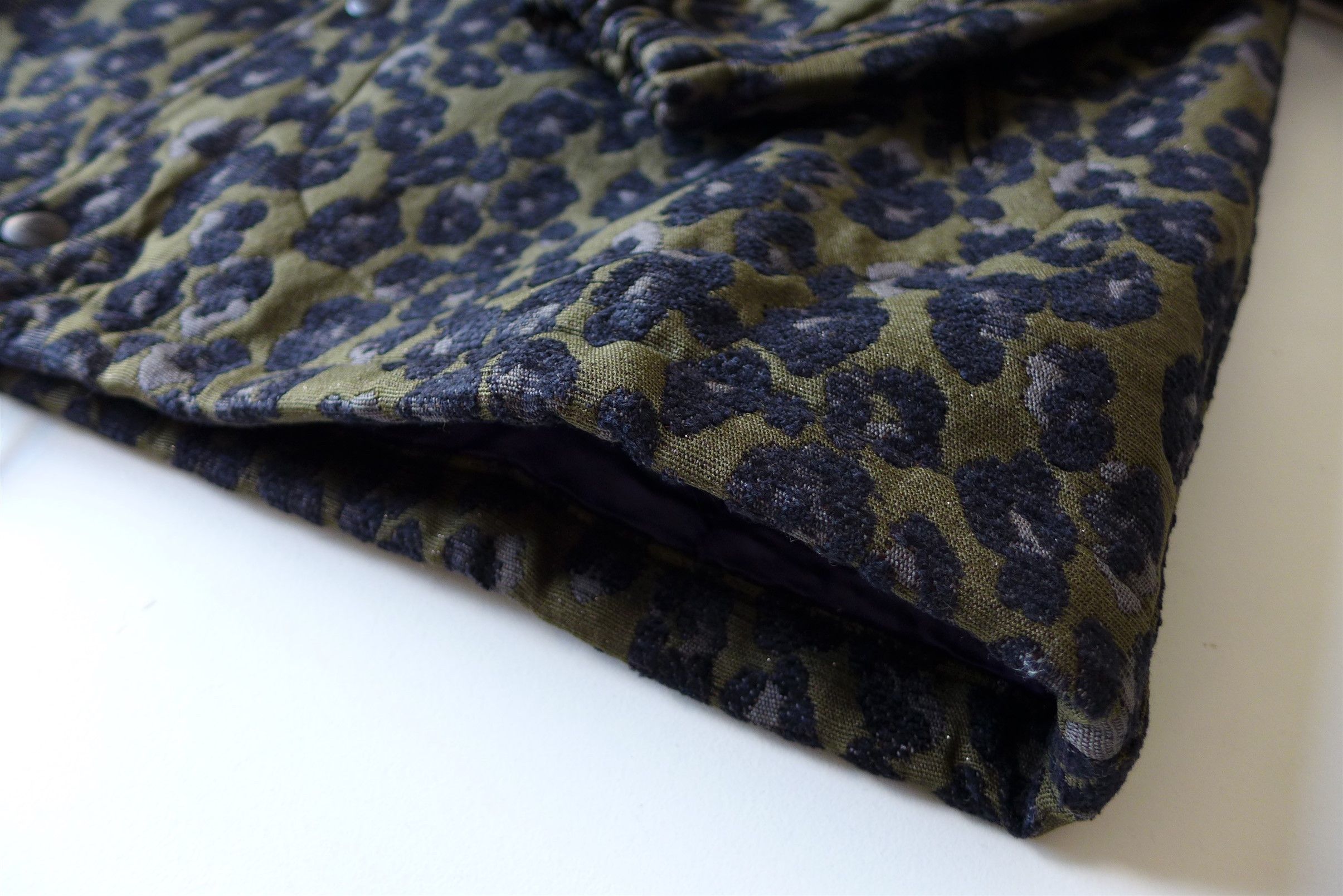 Needles Needles Oversized Leopard Print Coach Jacket: Olive Jacquard Size US S / EU 44-46 / 1 - 11 Thumbnail