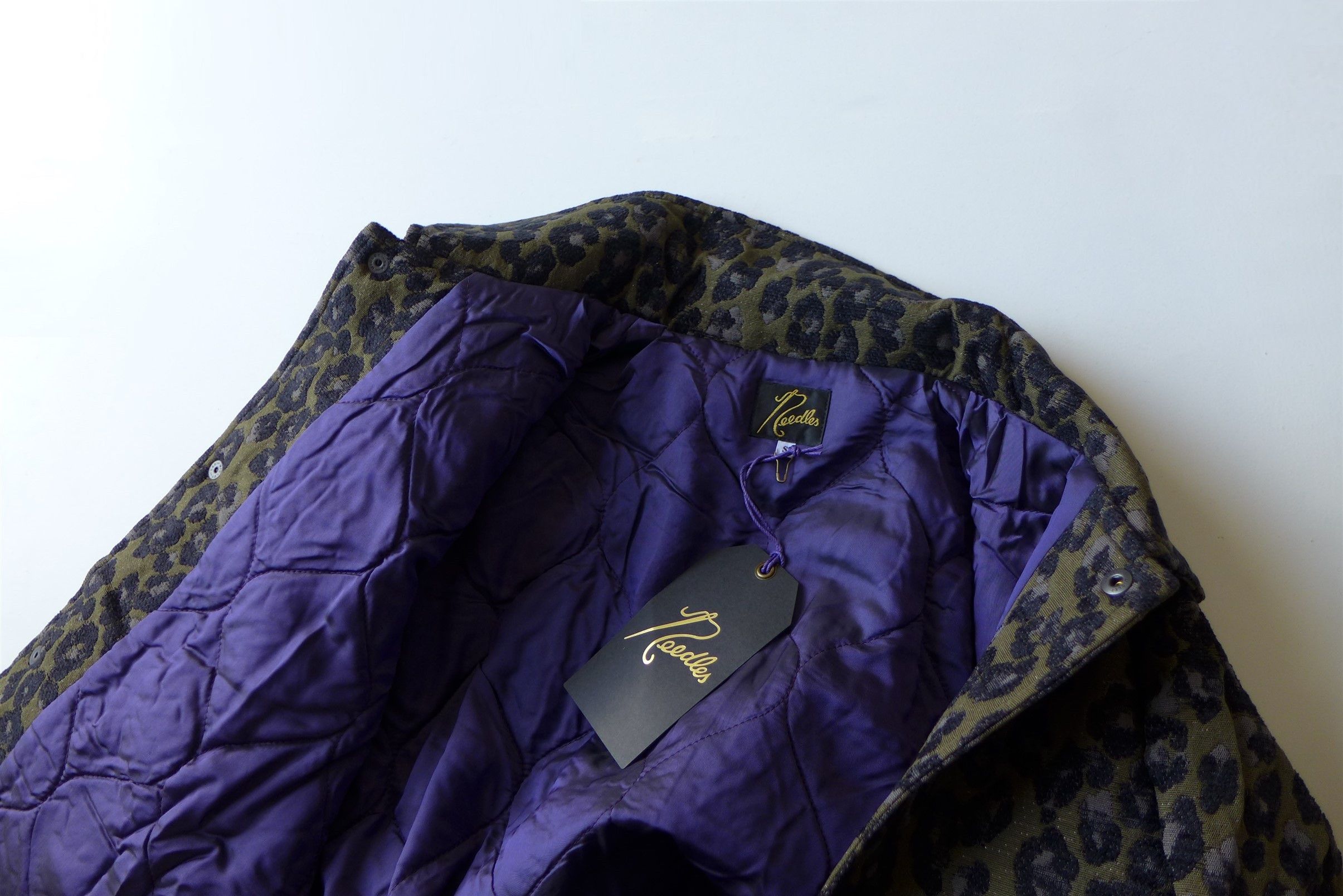 Needles Needles Oversized Leopard Print Coach Jacket: Olive Jacquard Size US S / EU 44-46 / 1 - 9 Thumbnail