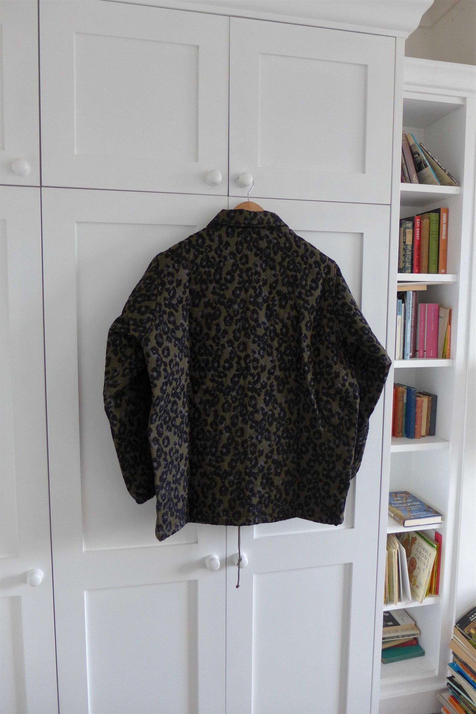 Needles Needles Oversized Leopard Print Coach Jacket: Olive Jacquard Size US S / EU 44-46 / 1 - 5 Thumbnail