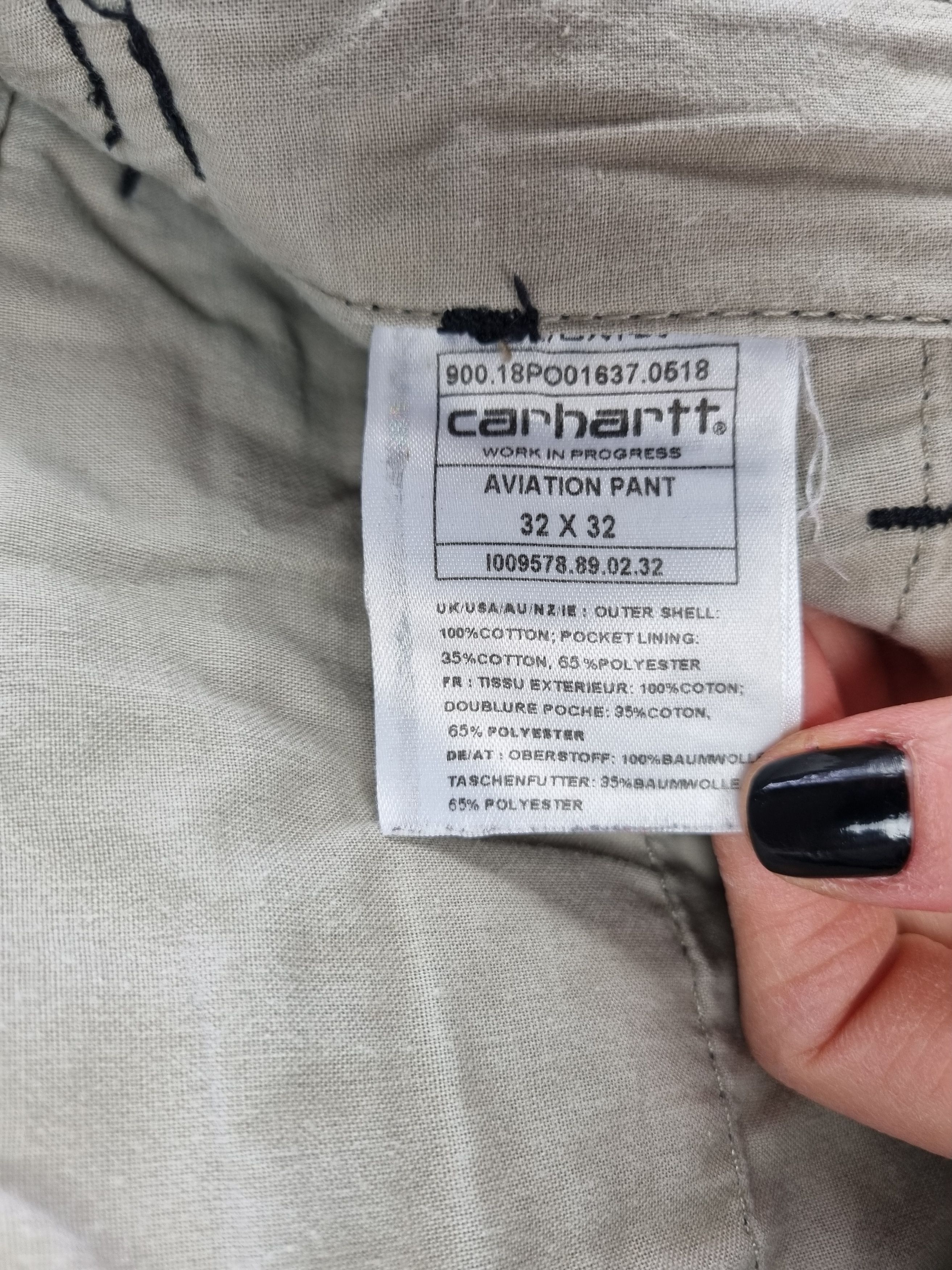 Carhartt × Carhartt Wip Carhartt Wip Faded Black Cargo Pants Size US 32 / EU 48 - 7 Thumbnail