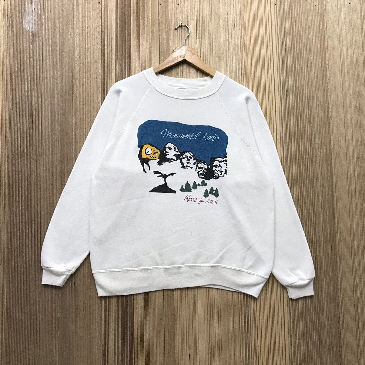 Vintage Vintage 90s Monumental Radio Kpcc Sweatshirt Size US M / EU 48-50 / 2 - 1 Thumbnail