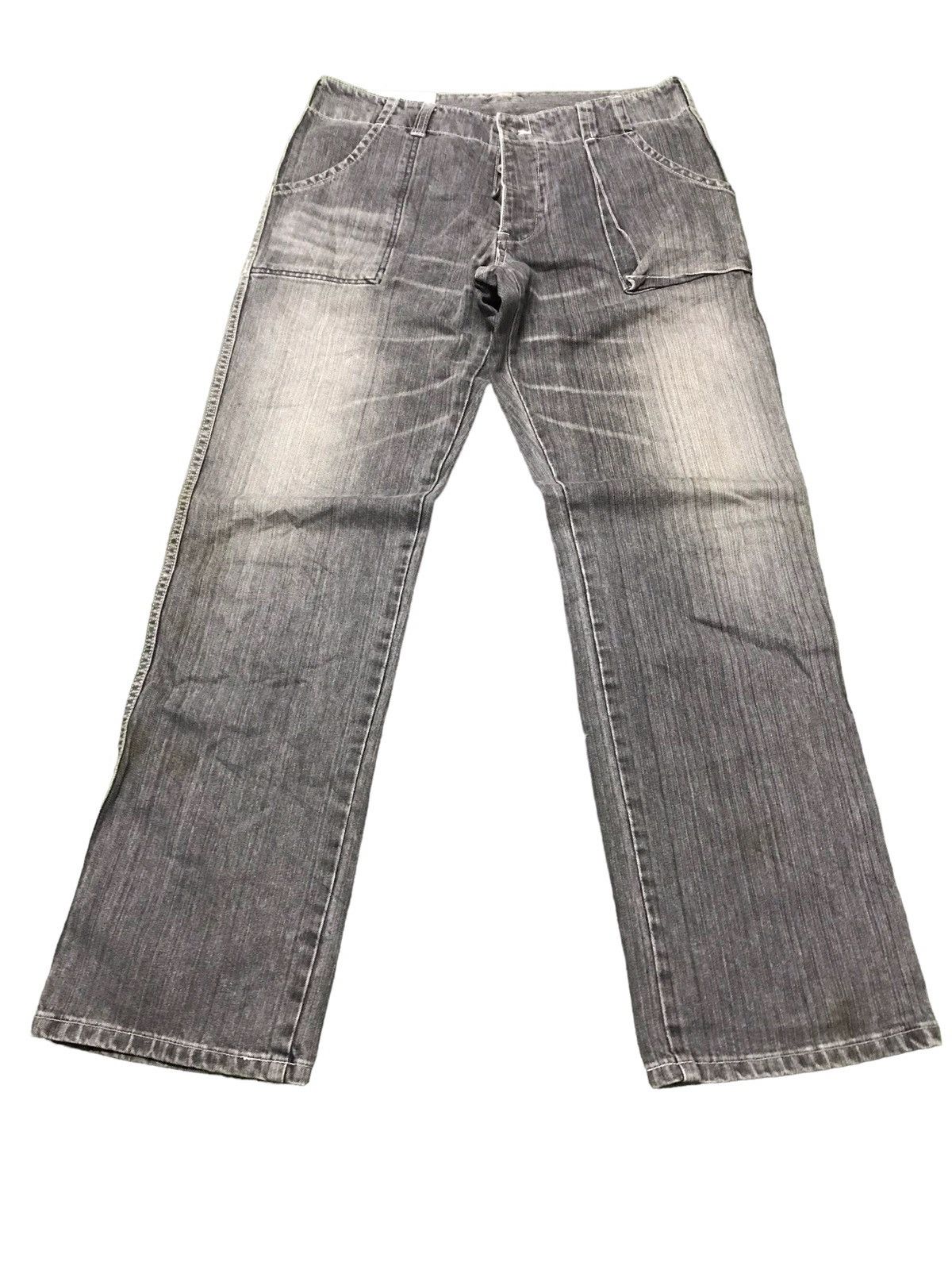 image of Vintage Johnbull Kojima Genes Japan Baker Pants Denim Jeans in Grey, Men's (Size 33)