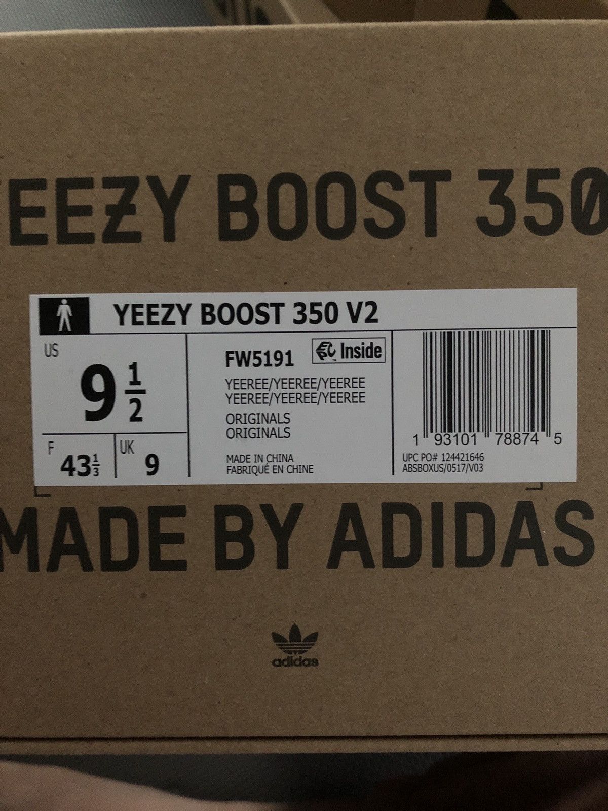 Adidas × Kanye West Yeezy Boost 350 V2 Yeezreel, Size 9.5 Size US 9.5 / EU 42-43 - 7 Thumbnail