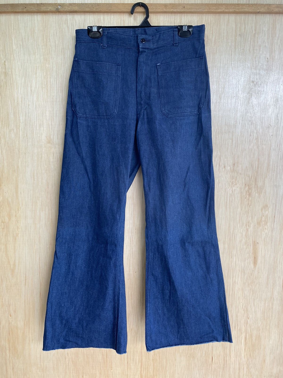 Vintage Baggy Flare Jeans Bush Pant Bell Bottom Vintage Utility Army Size US 30 / EU 46 - 1 Thumbnail