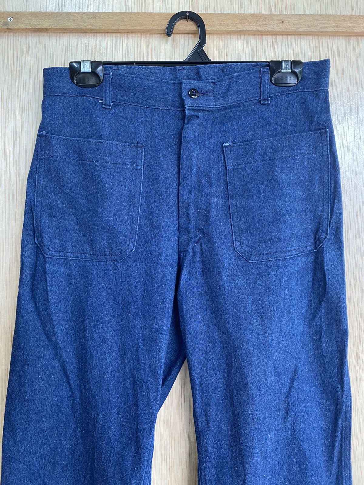 Vintage Baggy Flare Jeans Bush Pant Bell Bottom Vintage Utility Army Size US 30 / EU 46 - 2 Thumbnail