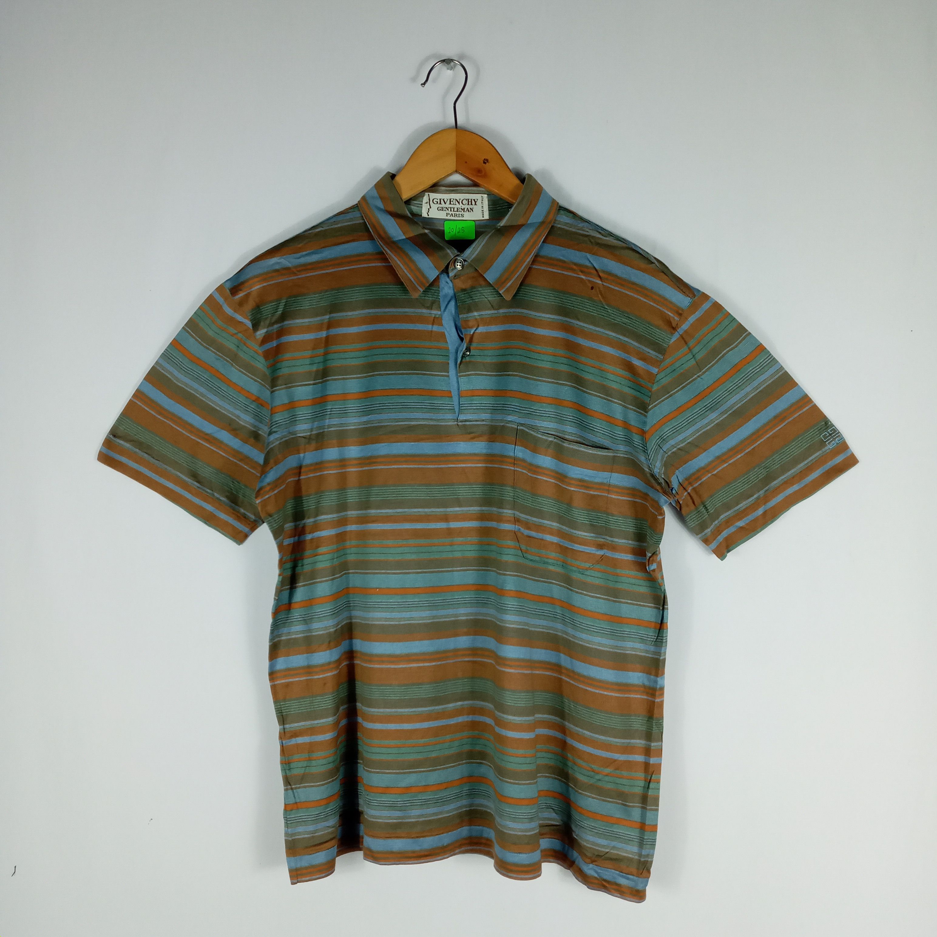 Givenchy Vintage Givenchy Colourful Stripes Classic Polo Shirt Size US S / EU 44-46 / 1 - 1 Thumbnail