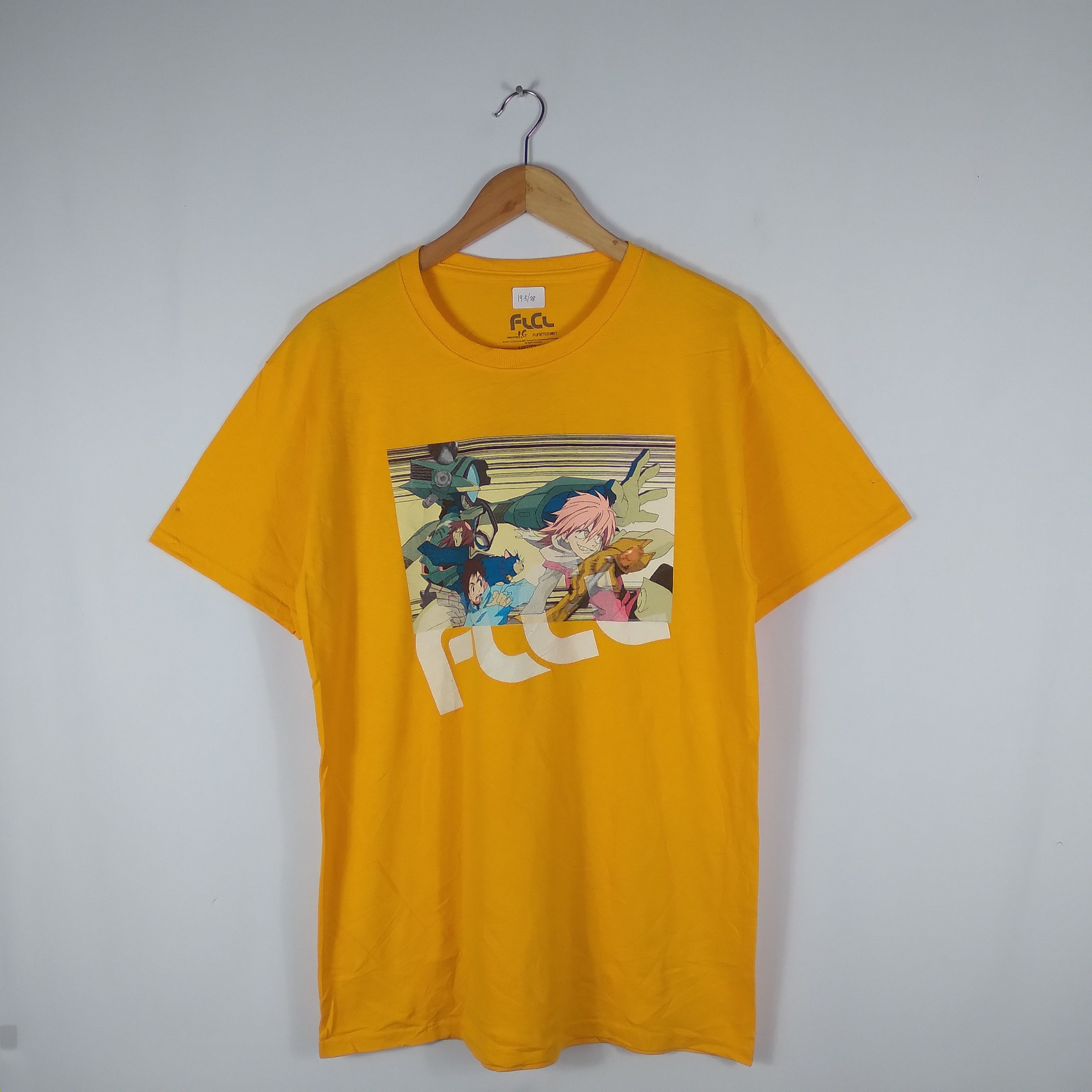 image of Anima x Movie Japanese Anime Fooly Cooly Flcl Promo Tee Manga Series in Yellow, Men's (Size Medium)