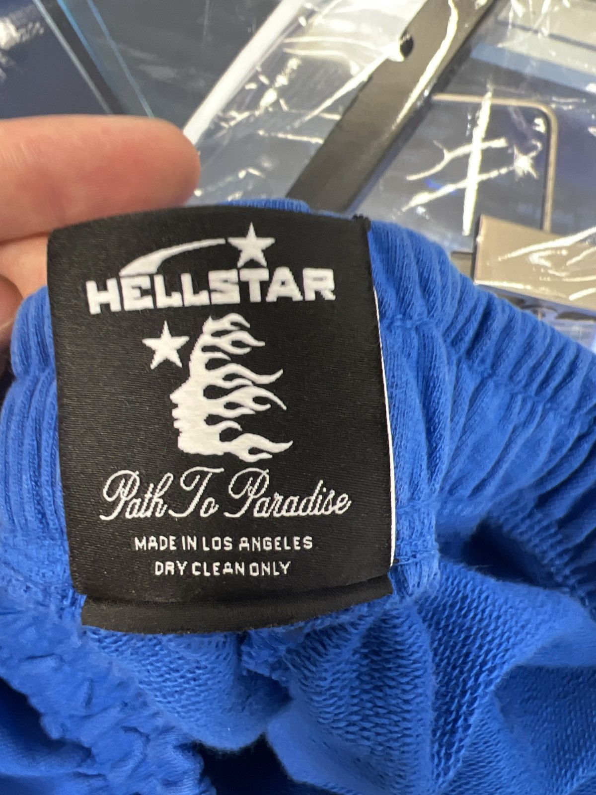 Hellstar Blue Yoga Flare Sweatpants