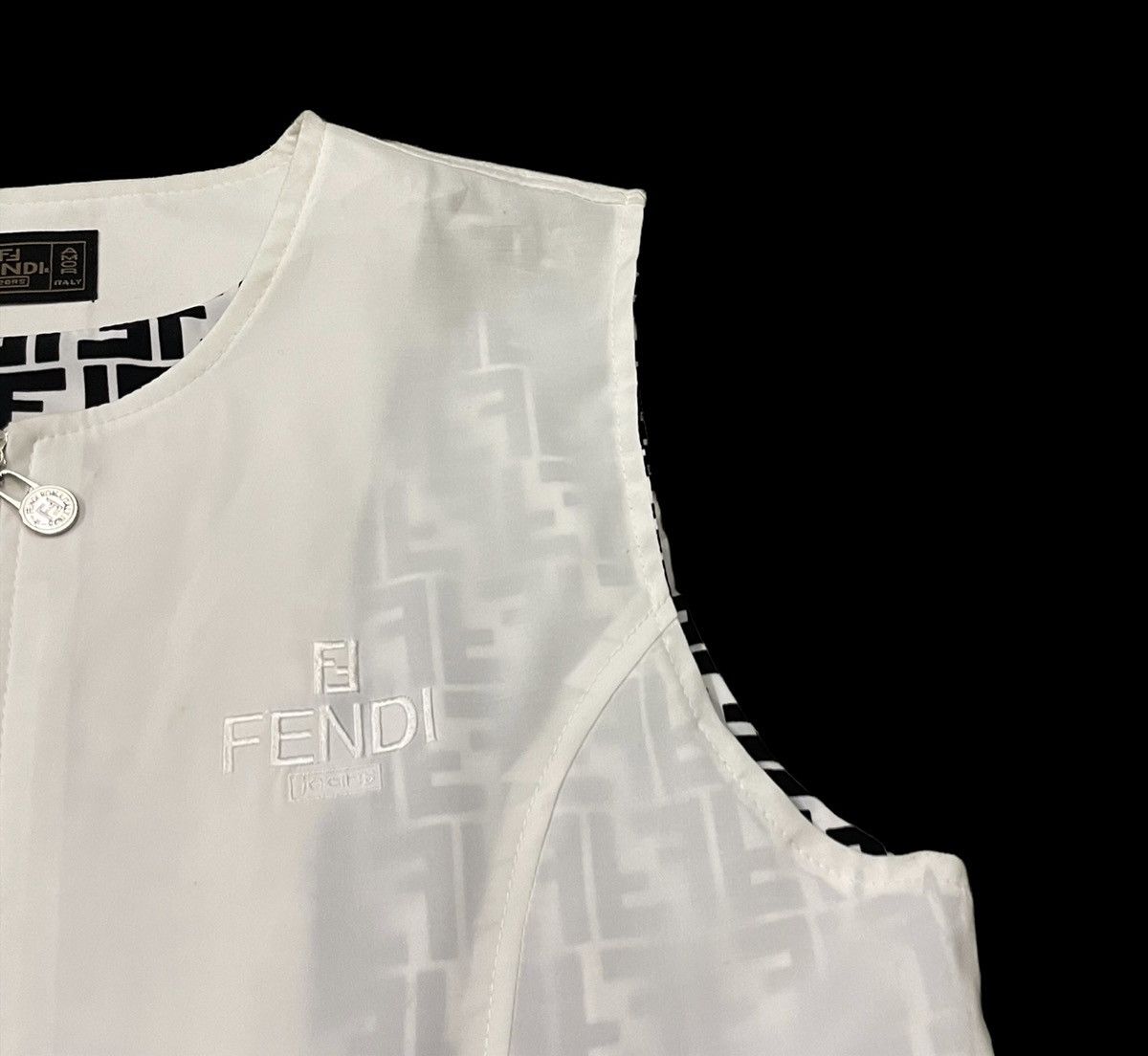 Fendi 🔥HOT🔥Vintage Fendi Monogram Zipper Vest Made In Italy Size US S / EU 44-46 / 1 - 3 Thumbnail