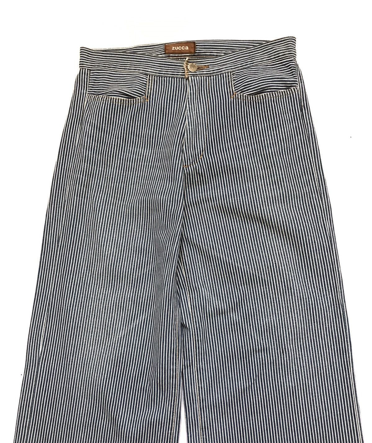 CABANE de ZUCCa ZUCCA HICKORY BAGGY TROUSER PANTS Size 30" / US 8 / IT 44 - 2 Thumbnail