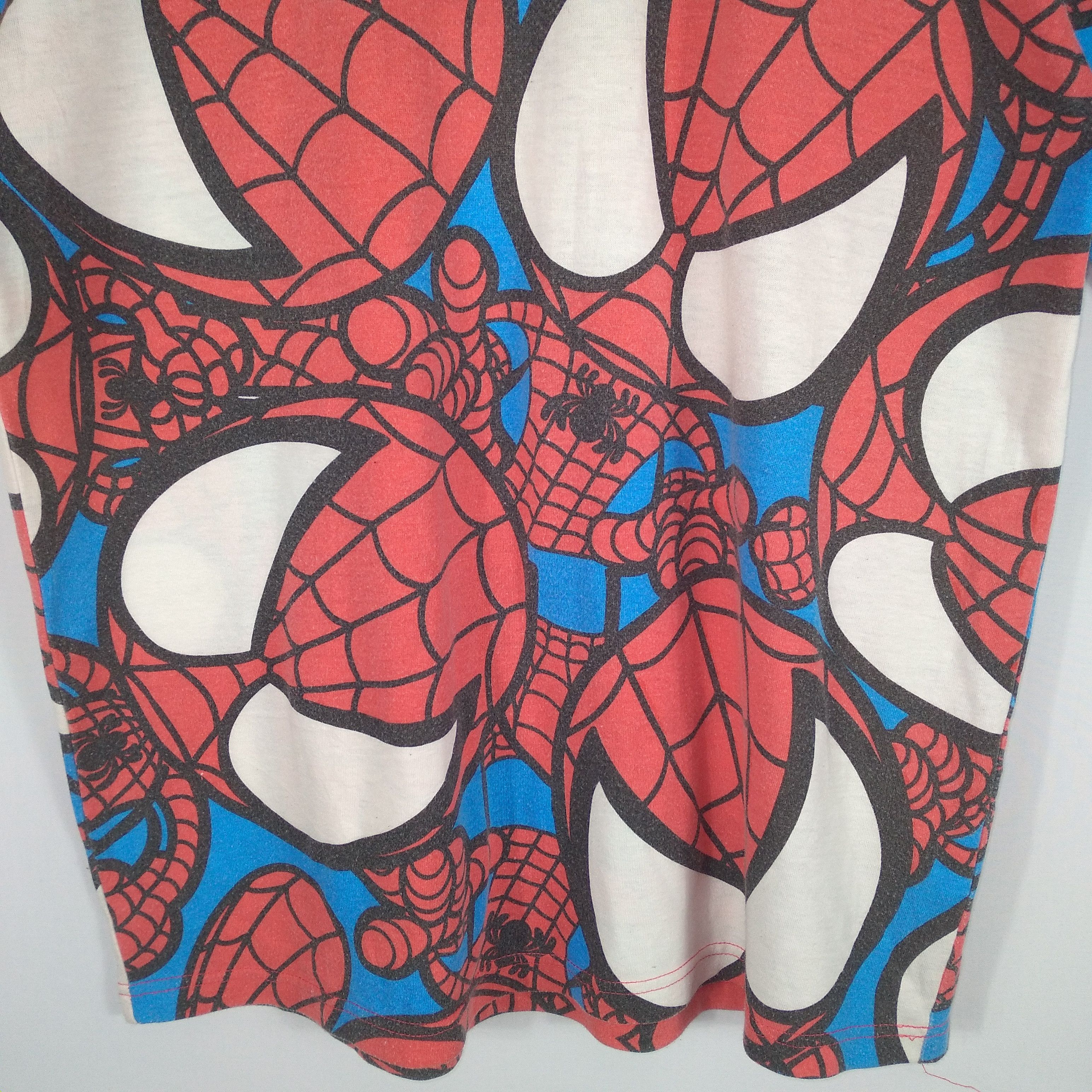 DC Comics × Vintage Vintage Marvel Spiderman All Over Print Shirt Size US L / EU 52-54 / 3 - 3 Thumbnail
