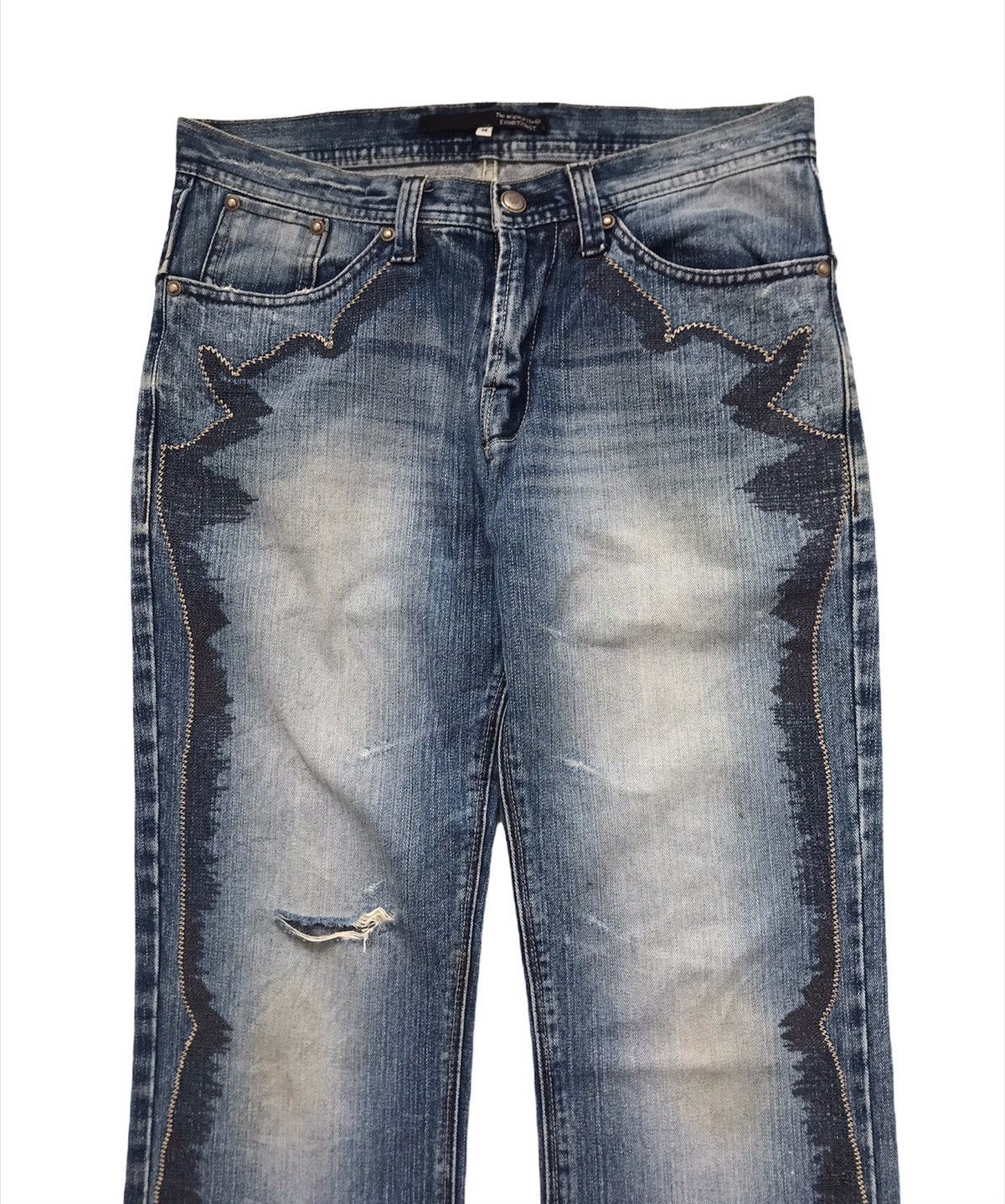 Hysteric Glamour Japanese Brand Exhibitionist Design Embroidery Jeans Size US 32 / EU 48 - 3 Thumbnail