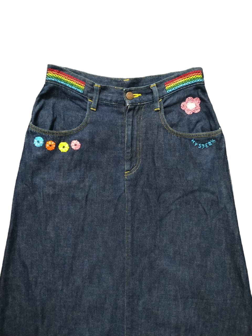 image of Angel Blue x Hysteric Glamour VTG 90's Hysteric Glamour Maxi Skirts in Indigo Blue, Women's (Size 3