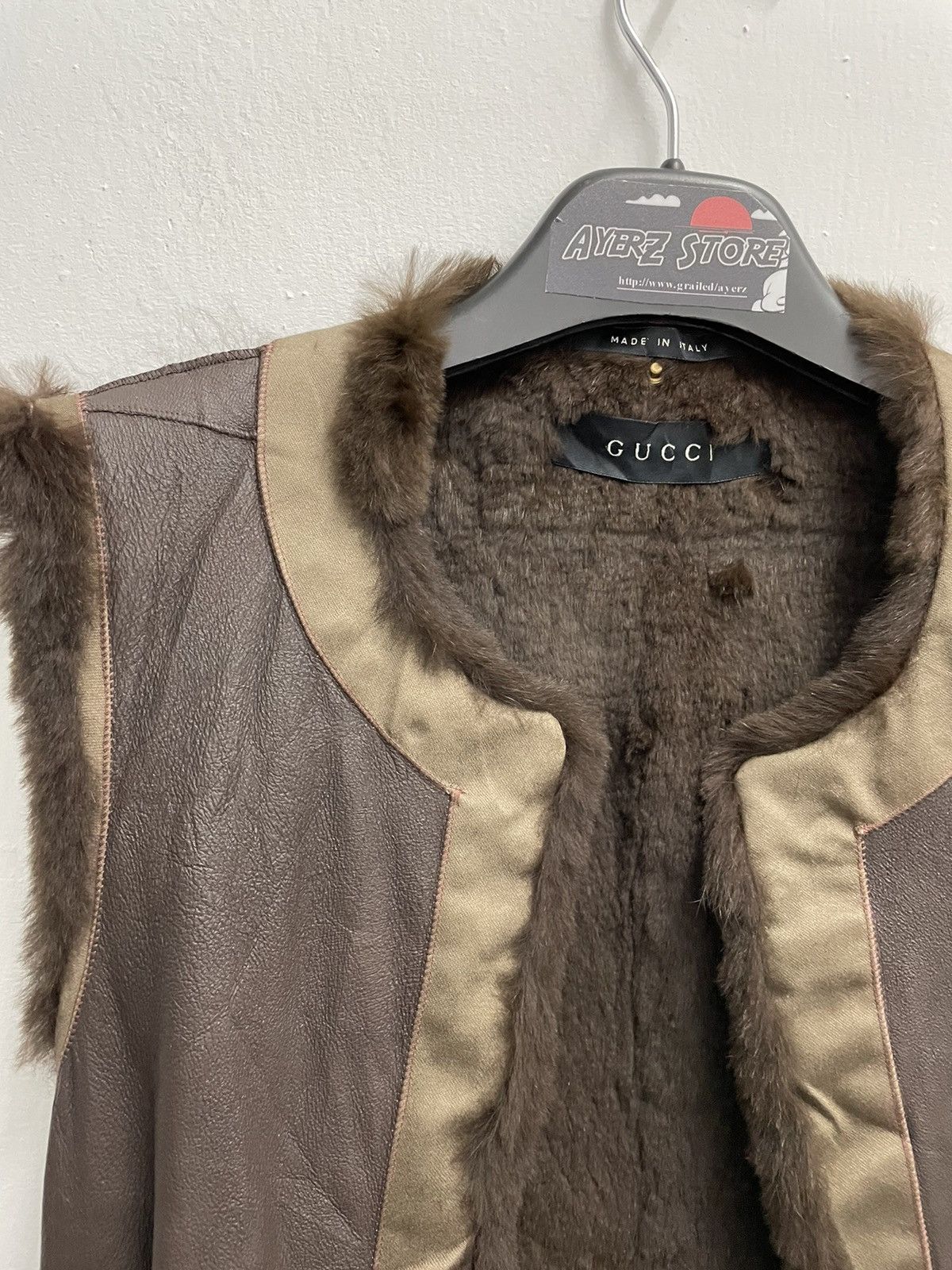 Gucci Gucci The Natural Lapin Fur Leather Vest Jackets Size 38 Size XS / US 0-2 / IT 36-38 - 3 Thumbnail