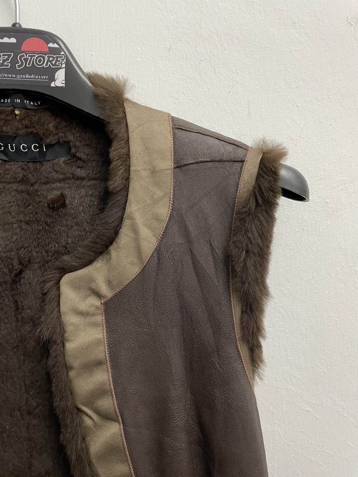 Gucci Gucci The Natural Lapin Fur Leather Vest Jackets Size 38 Size XS / US 0-2 / IT 36-38 - 2 Thumbnail