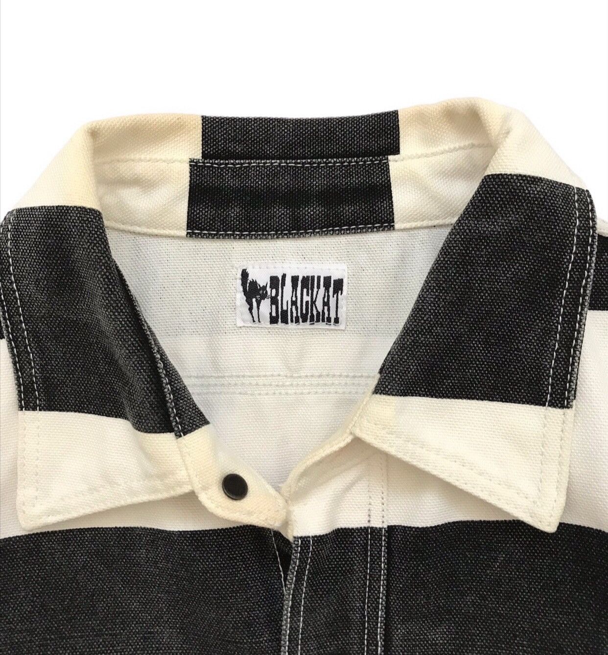 Beauty Beast JAPANESE BRAND BLACKAT STRIPED PRISONER BUTTON UP Size US L / EU 52-54 / 3 - 5 Thumbnail