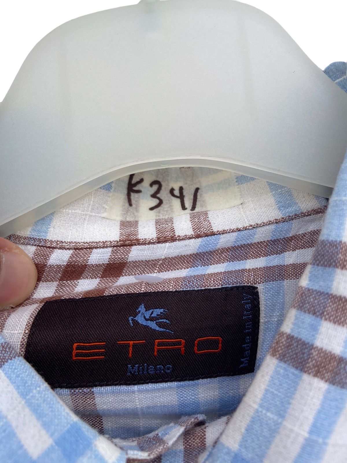 Etro Etro Milano Checkered Linen Shirt Size US L / EU 52-54 / 3 - 5 Thumbnail