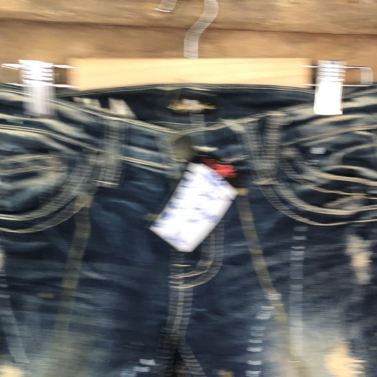 If Six Was Nine DL Maraxia reworked Blue faded distressed Denim Pants #4984 Size 29" - 4 Thumbnail