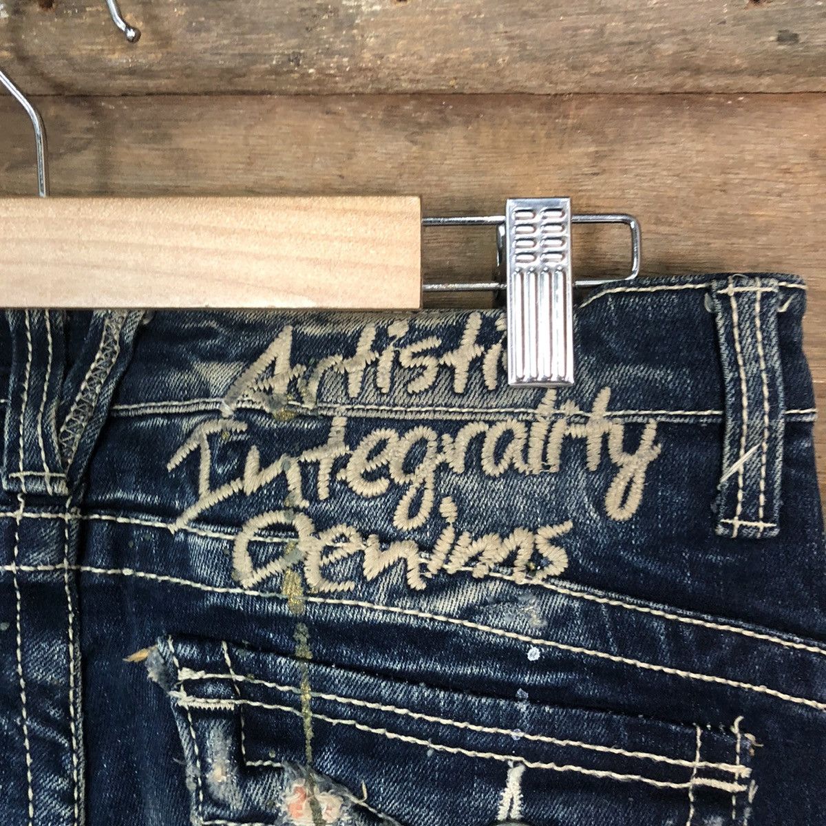 If Six Was Nine DL Maraxia reworked Blue faded distressed Denim Pants #4984 Size 29" - 15 Thumbnail
