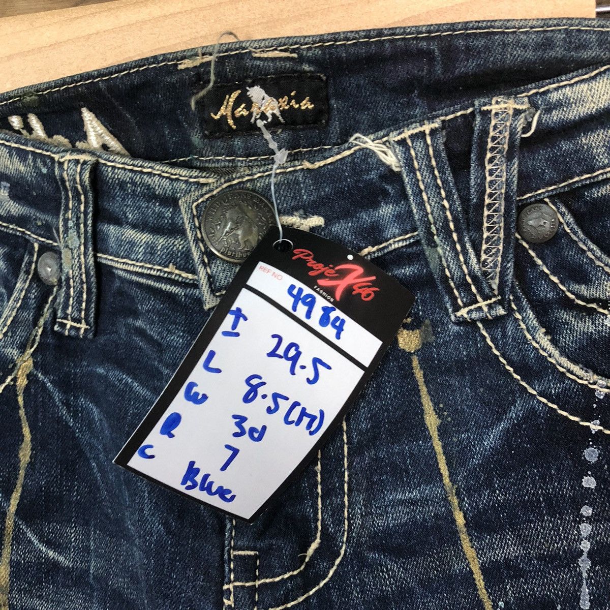 If Six Was Nine DL Maraxia reworked Blue faded distressed Denim Pants #4984 Size 29" - 9 Thumbnail