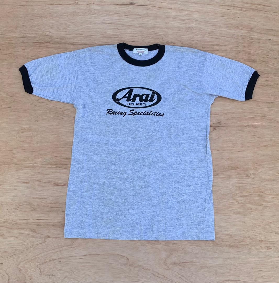 Japanese Brand × Vintage vintage tee ARAI racing ( A 17 ) Size US L / EU 52-54 / 3 - 1 Thumbnail