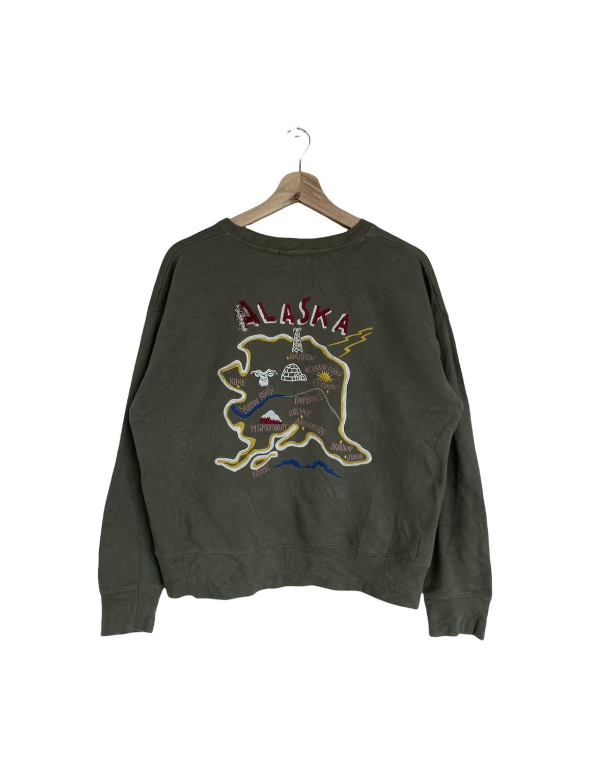Japanese Brand Vintage Cube Sugar Sweatshirt Alaska Sukajan Embroidery Size US M / EU 48-50 / 2 - 1 Thumbnail