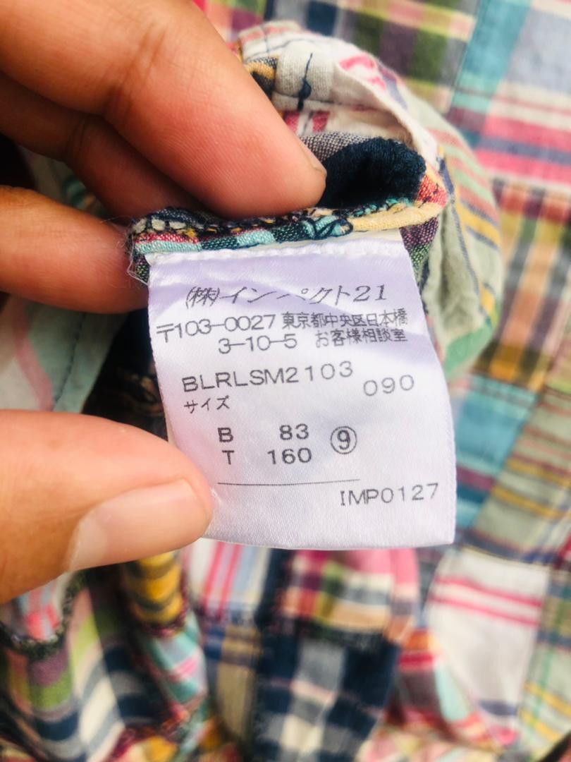 Japanese Brand × Ralph Lauren × Vintage Vintage Ralph Lauren Patchwork Designer Fashion Style Shirt Size US S / EU 44-46 / 1 - 10 Thumbnail