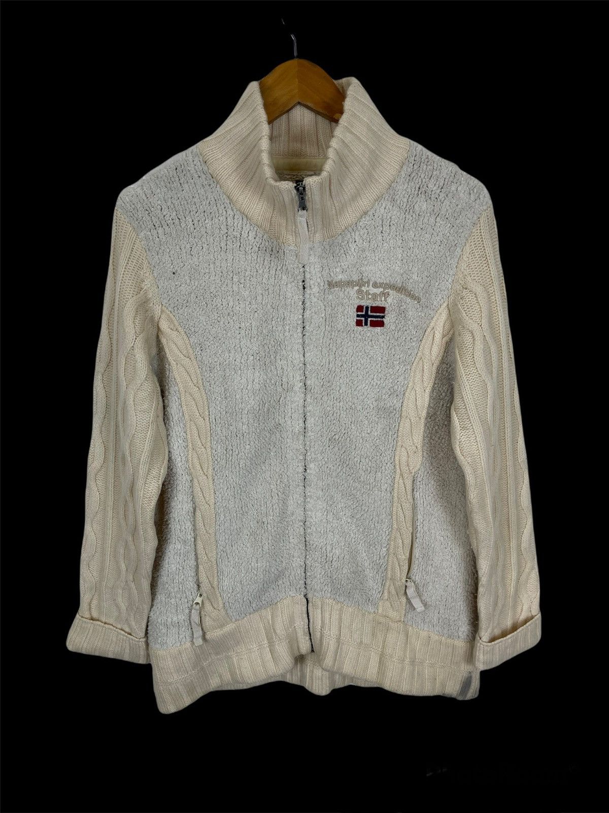Napapijri Vintage Napapijri Fleece Sherpa Big Spellout Jumper Size US M / EU 48-50 / 2 - 3 Thumbnail