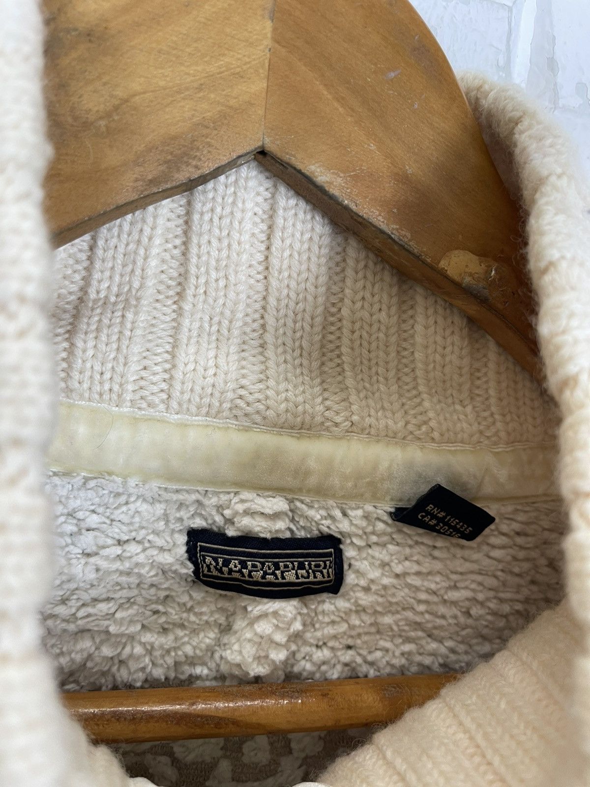 Napapijri Vintage Napapijri Fleece Sherpa Big Spellout Jumper Size US M / EU 48-50 / 2 - 5 Thumbnail