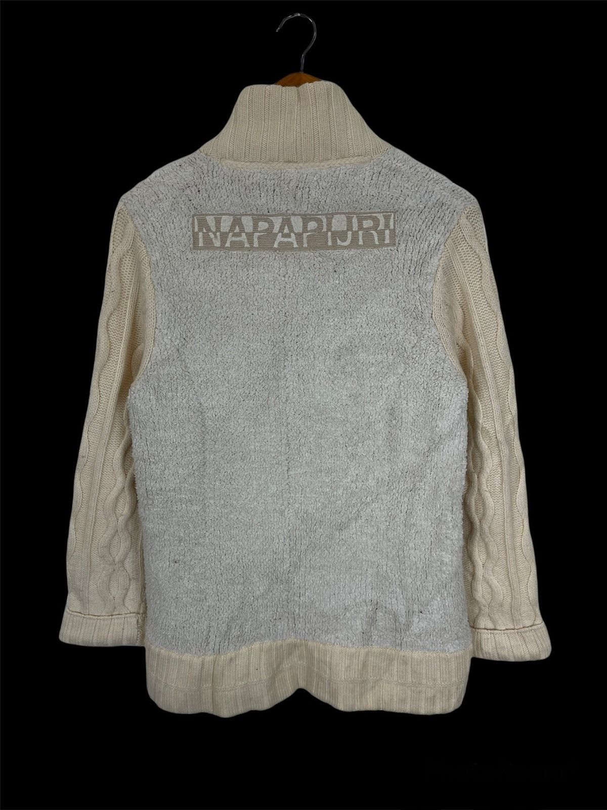 Napapijri Vintage Napapijri Fleece Sherpa Big Spellout Jumper Size US M / EU 48-50 / 2 - 1 Thumbnail