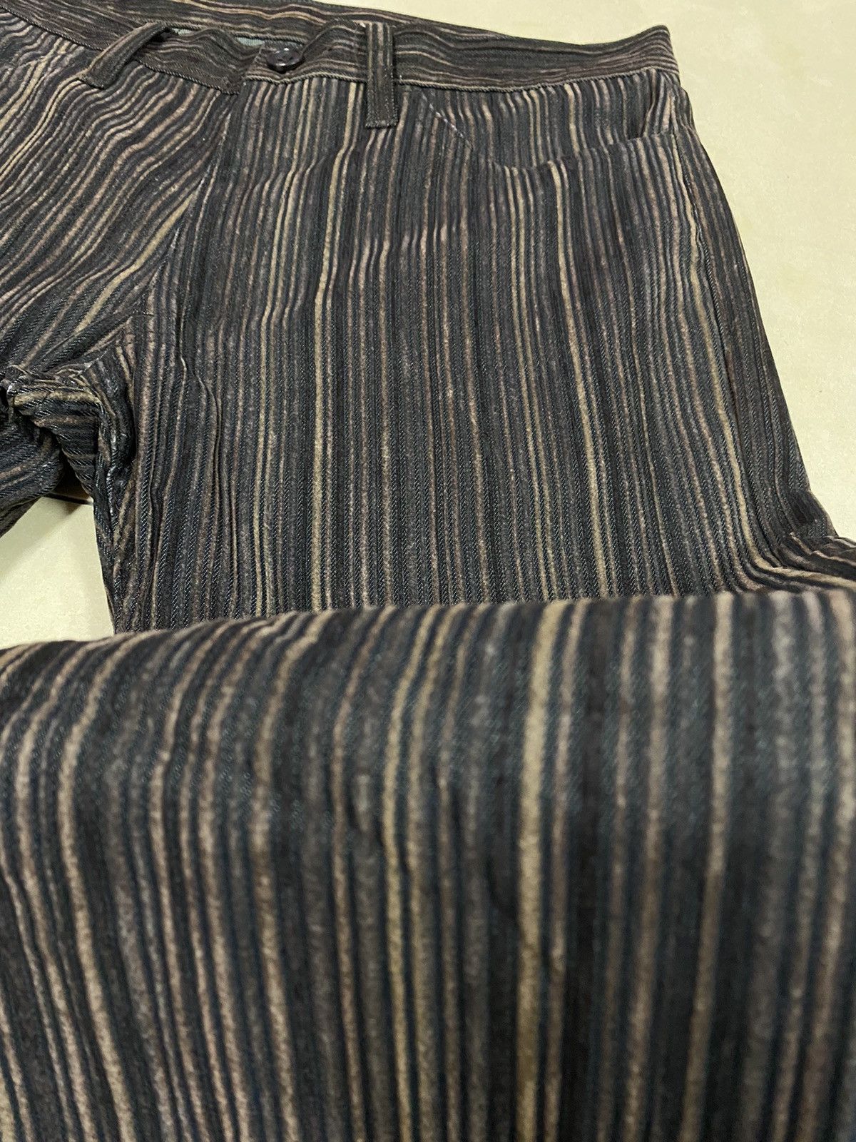 Beauty Beast × If Six Was Nine × Japanese Brand Japanese Brand Rupert Striped Flared Pants Size US 29 - 5 Thumbnail