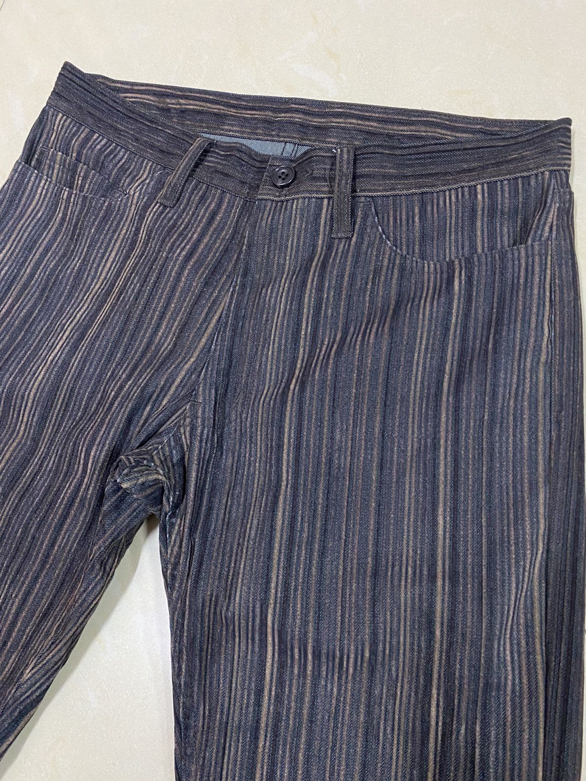Beauty Beast × If Six Was Nine × Japanese Brand Japanese Brand Rupert Striped Flared Pants Size US 29 - 4 Thumbnail
