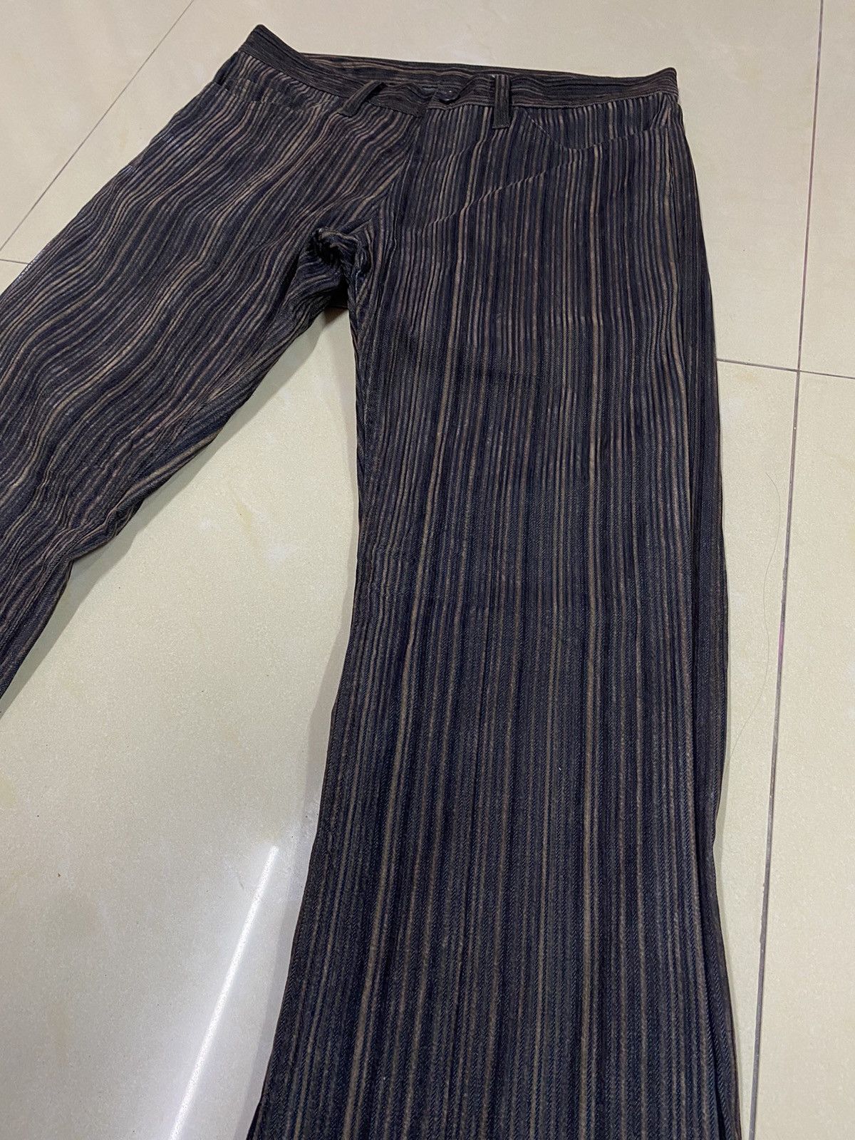 Beauty Beast × If Six Was Nine × Japanese Brand Japanese Brand Rupert Striped Flared Pants Size US 29 - 3 Thumbnail