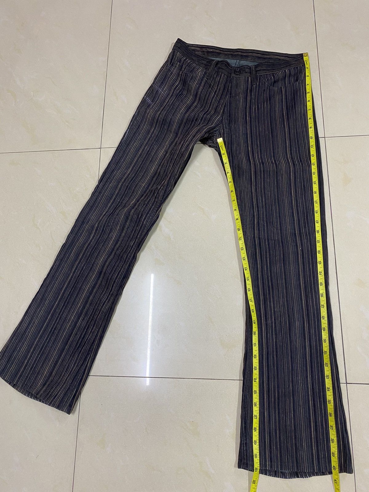 Beauty Beast × If Six Was Nine × Japanese Brand Japanese Brand Rupert Striped Flared Pants Size US 29 - 14 Thumbnail
