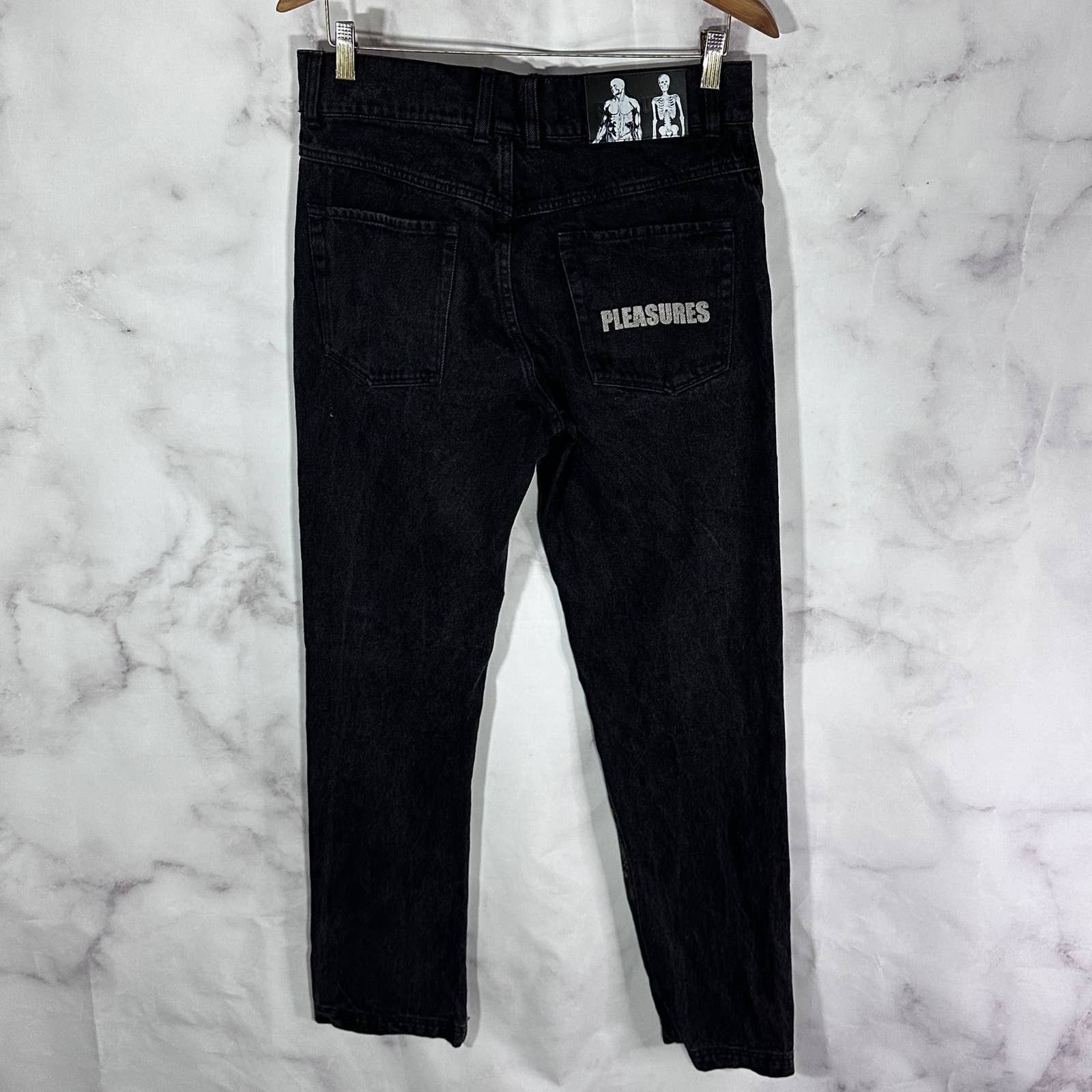 Pleasures Black Rug Pattern Denim Size US 30 / EU 46 - 8 Thumbnail
