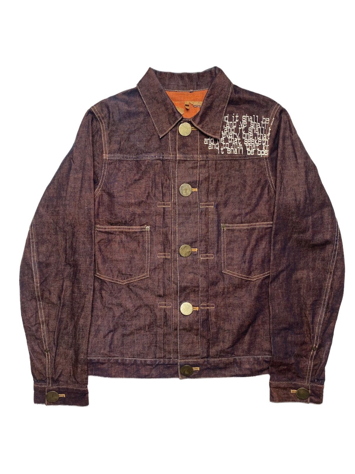 Beauty Beast 1998 Beauty:Beast - Orange Poem Denim Jacket