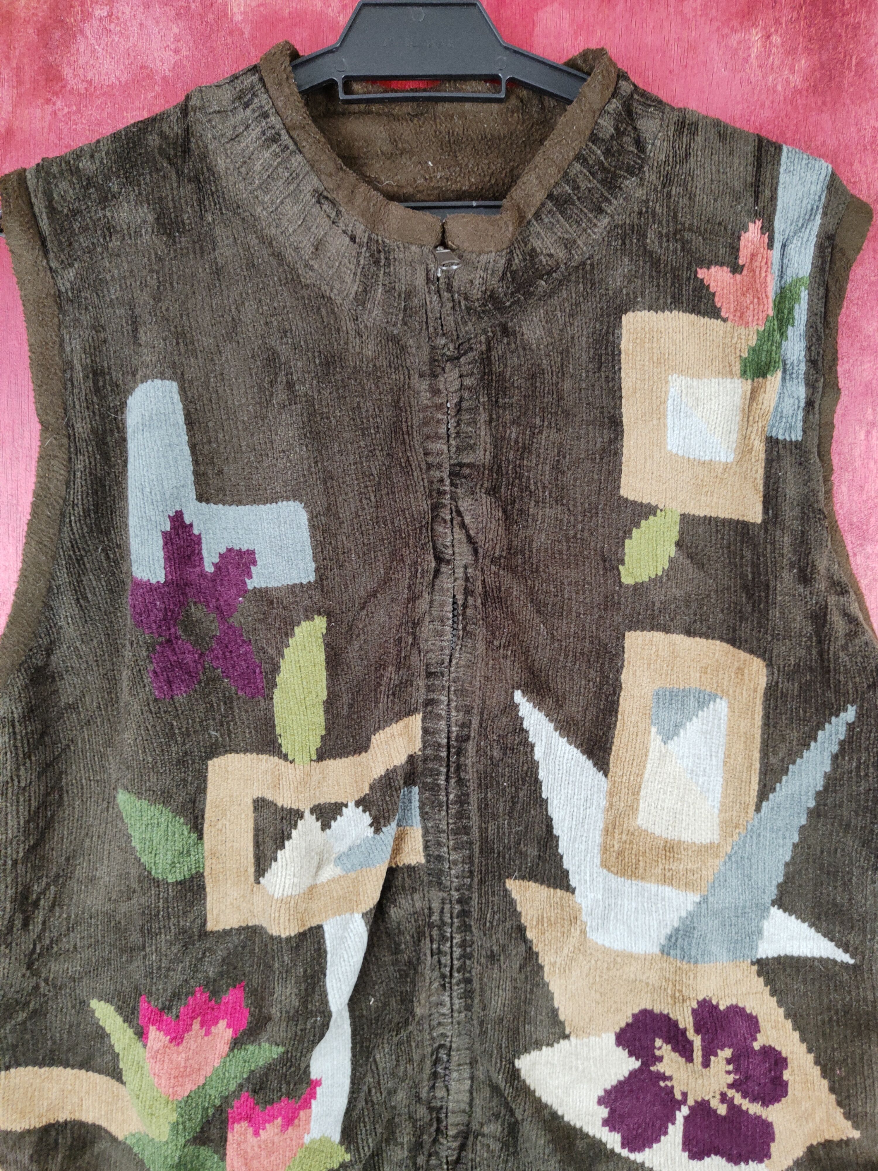 Vintage Japanese Brand Dark art vintage Brown Vest #S642 Size L / US 10 / IT 46 - 2 Thumbnail