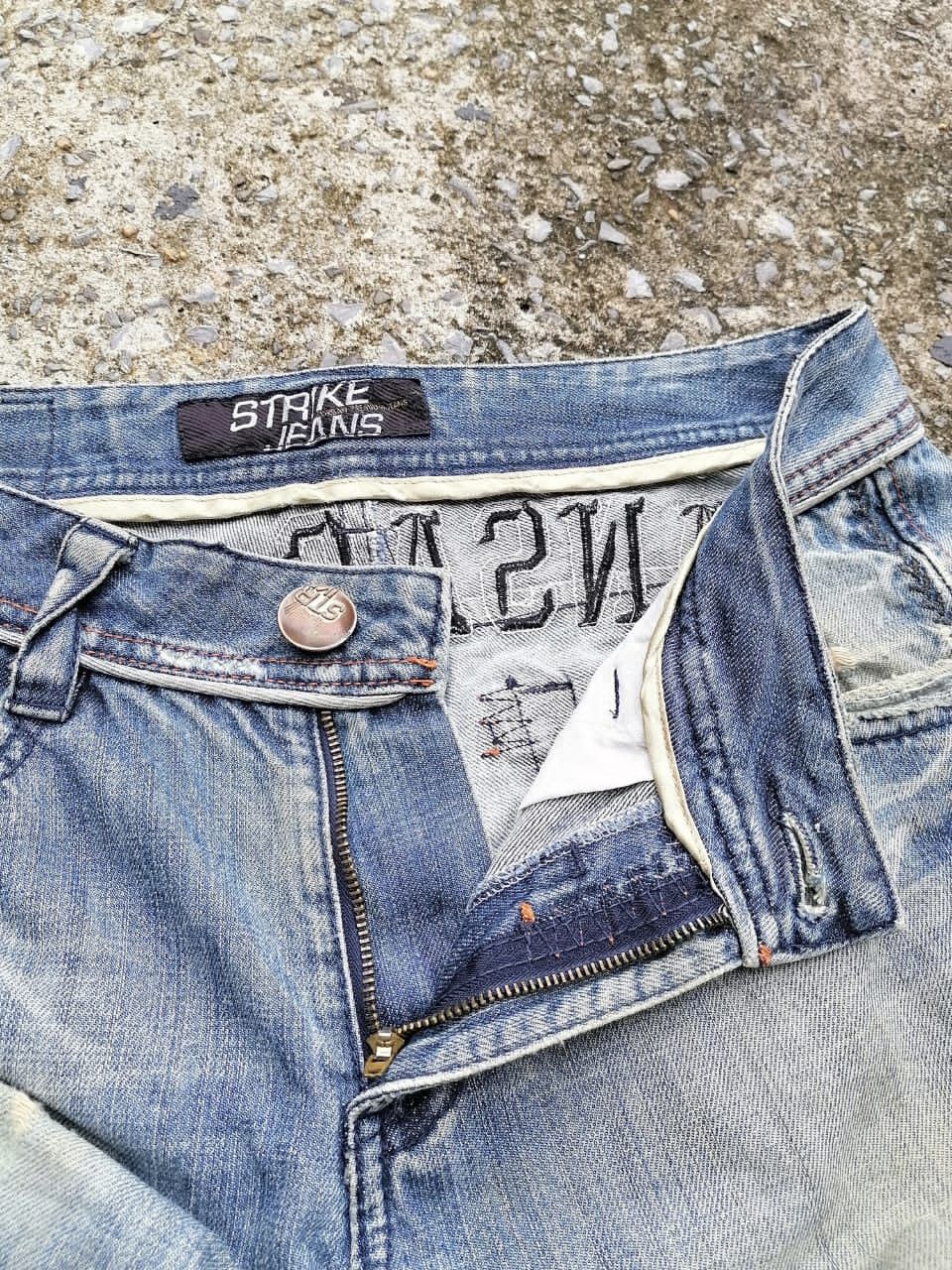 Japanese Brand Strike Jeans Kansas City Embroidered Denim Size 32" / US 10 / IT 46 - 4 Thumbnail