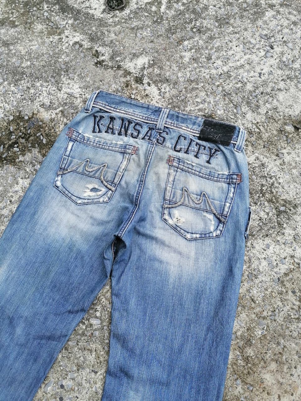 Japanese Brand Strike Jeans Kansas City Embroidered Denim Size 32" / US 10 / IT 46 - 1 Thumbnail