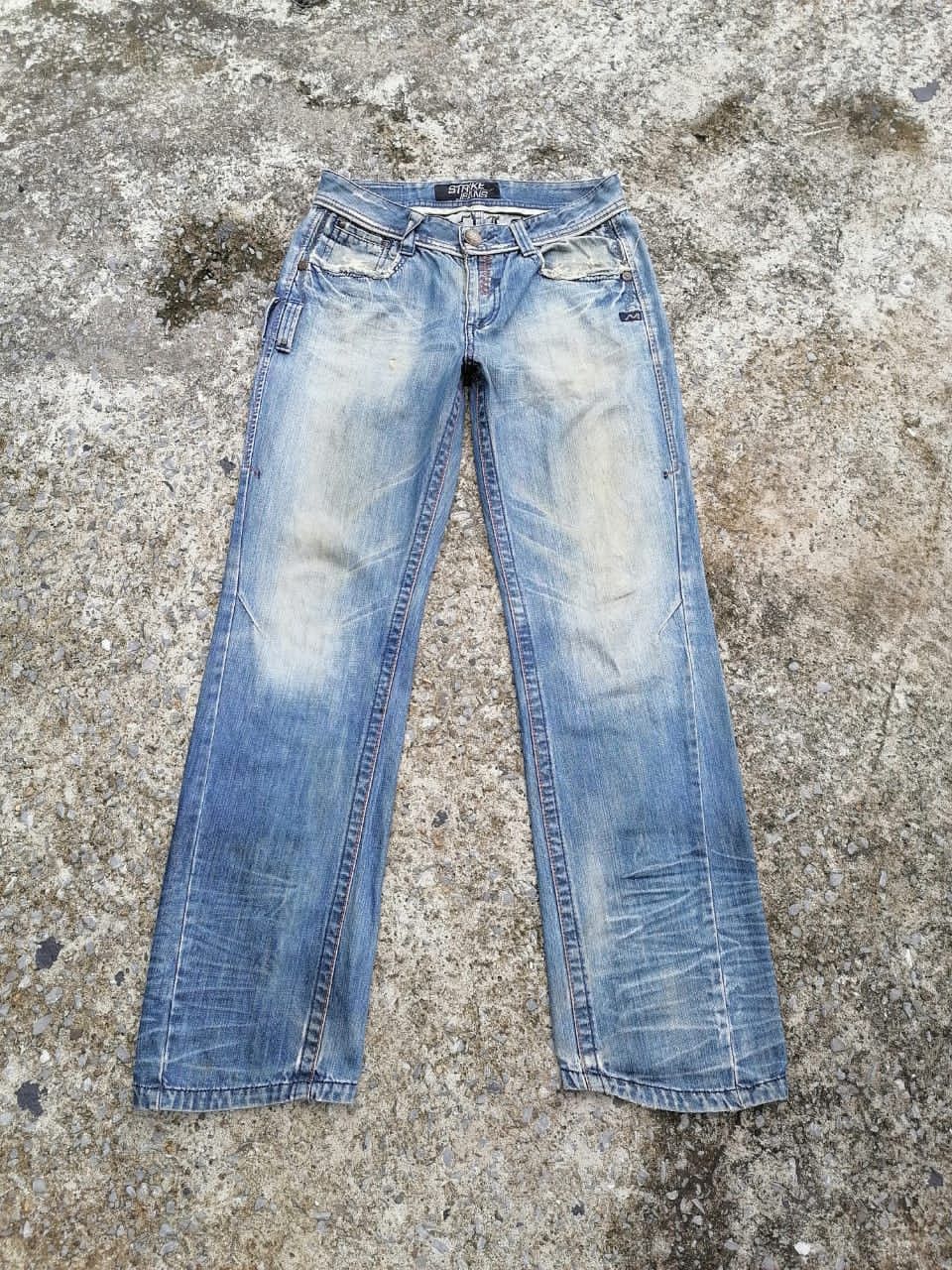 Japanese Brand Strike Jeans Kansas City Embroidered Denim Size 32" / US 10 / IT 46 - 3 Thumbnail
