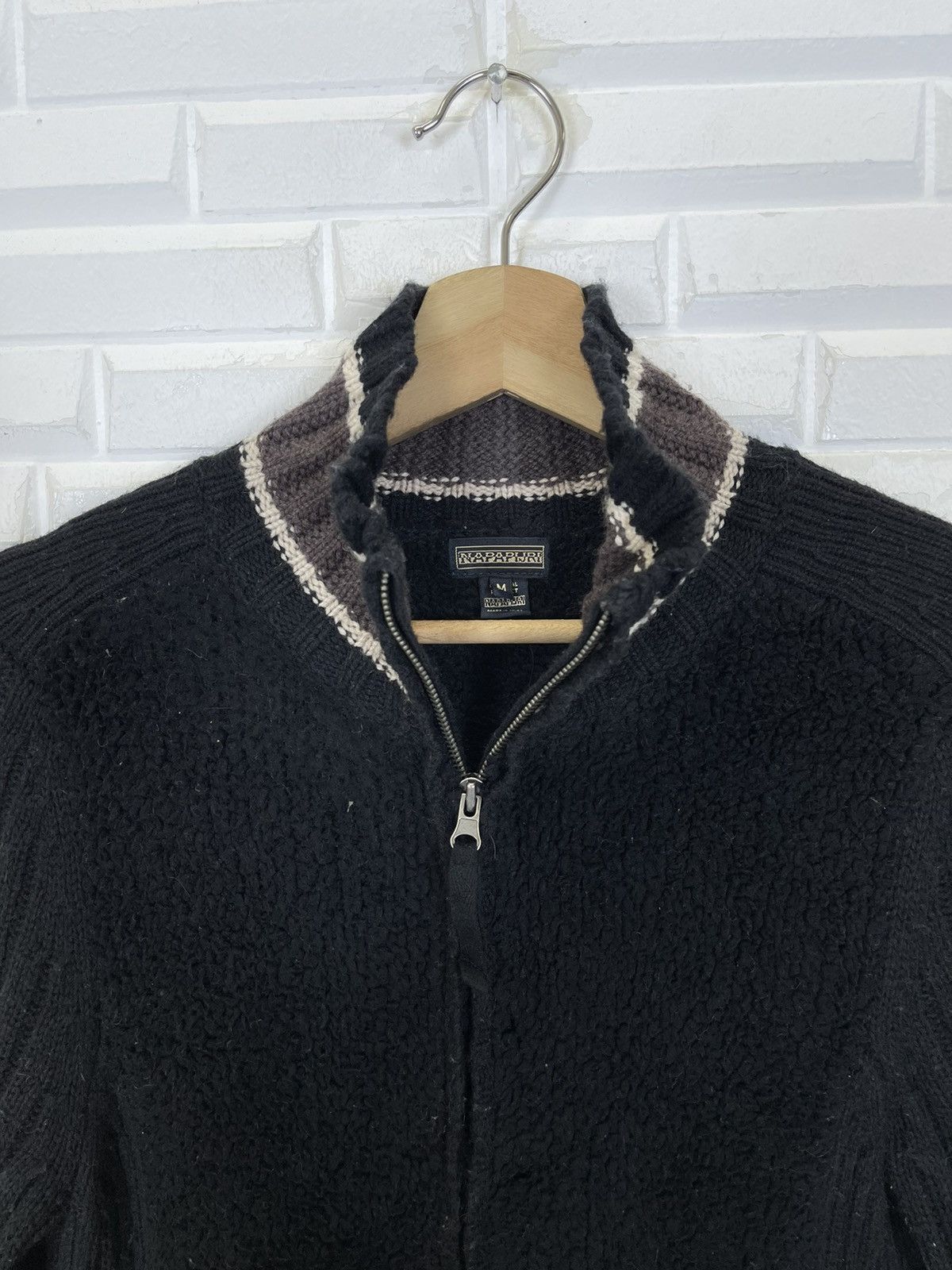 Napapijri × Vintage Vintage Napapijri Turtle Neck Fleece Jumper Sweatshirt Size US M / EU 48-50 / 2 - 2 Thumbnail