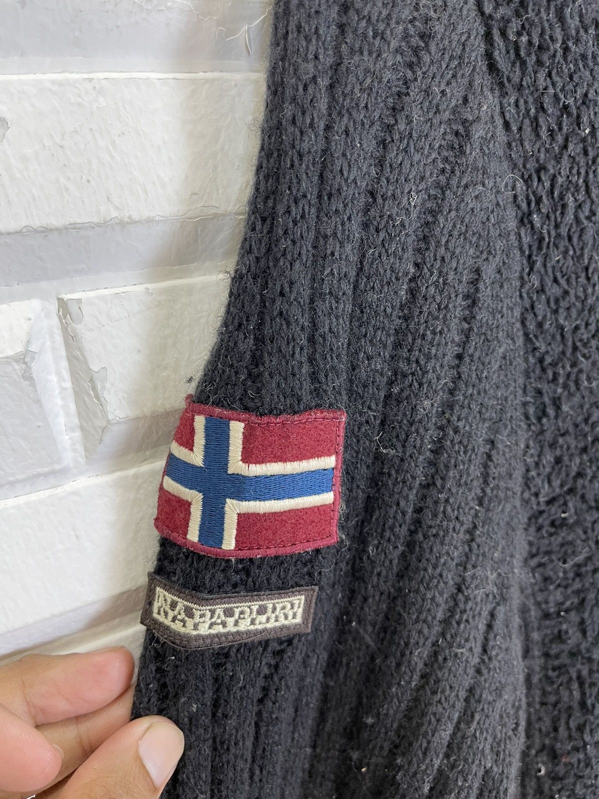 Napapijri × Vintage Vintage Napapijri Turtle Neck Fleece Jumper Sweatshirt Size US M / EU 48-50 / 2 - 3 Thumbnail